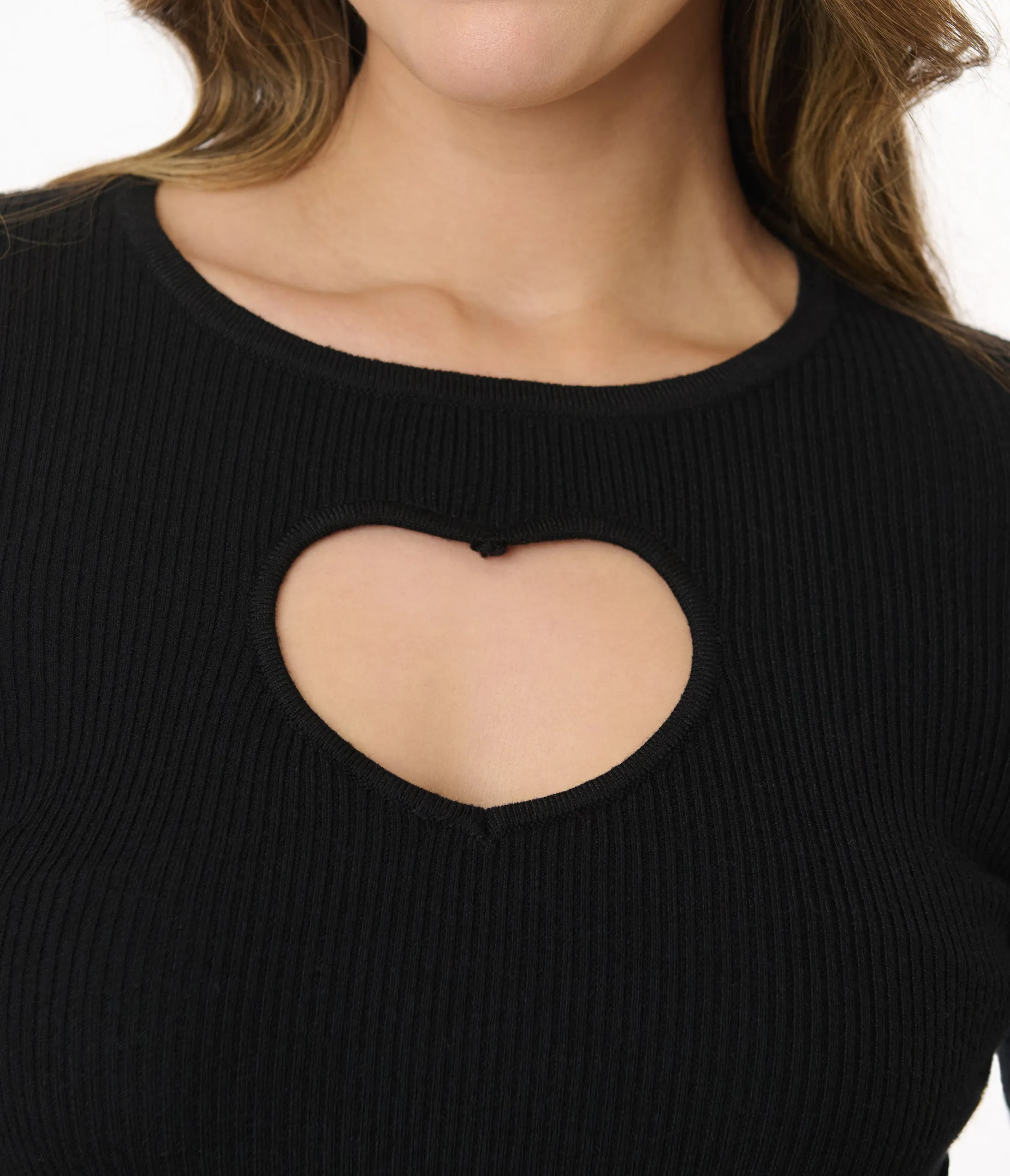 Black Heart Cutout Long Sleeve Top sold by Unique Vintage product image thumbnail 2