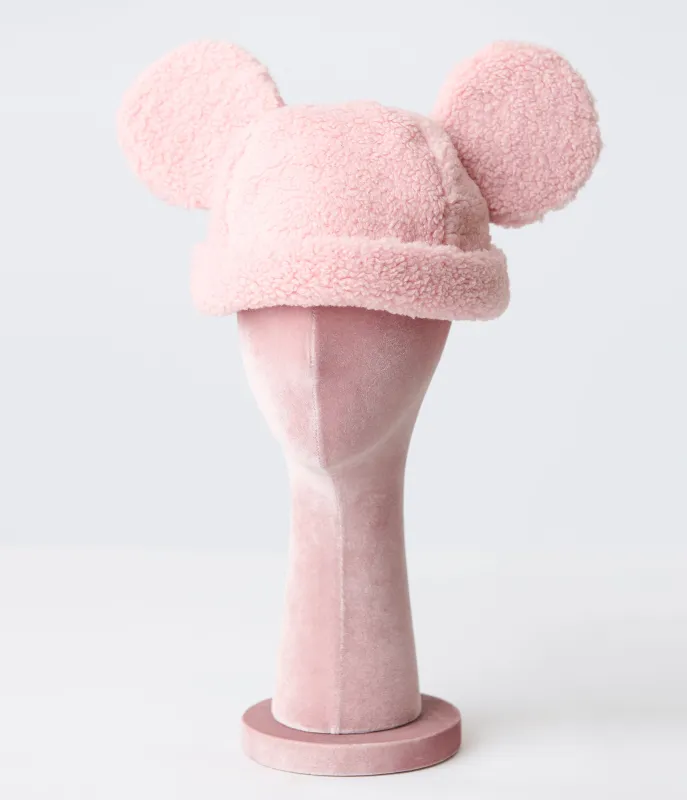 Cakeworthy Pink Minnie Mouse Sherpa Beanie sold by Unique Vintage