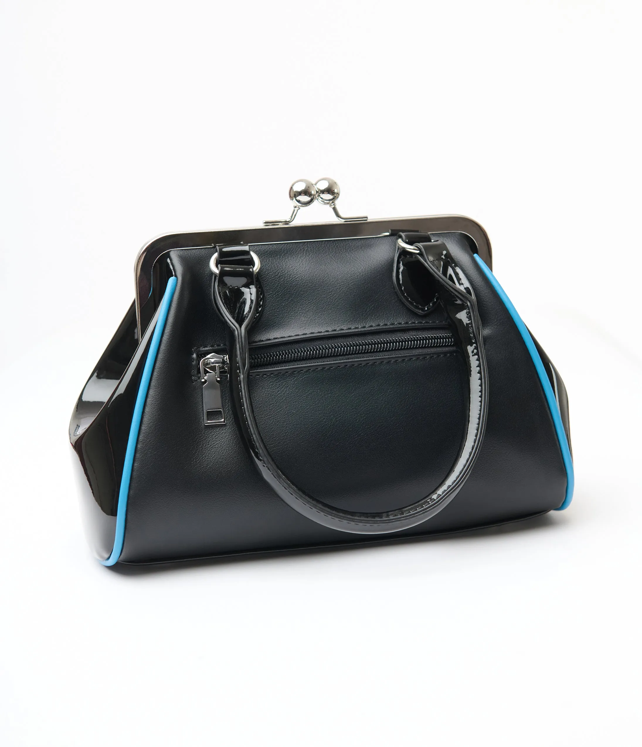 Banned 1950s Black Leatherette Swallows Handbag sold by Unique Vintage product image thumbnail 5