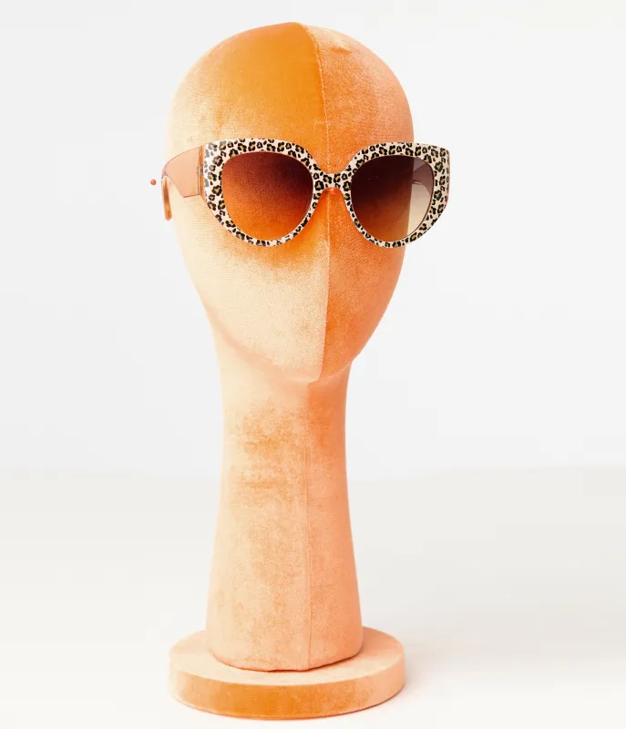 Brown Leopard Print Cat Eye Sunglasses sold by Unique Vintage