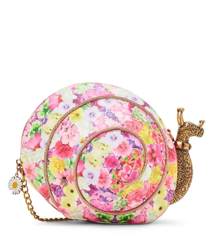 Betsey Johnson Kaleidoscope Floral Snailed It Crossbody Bag sold by Unique Vintage