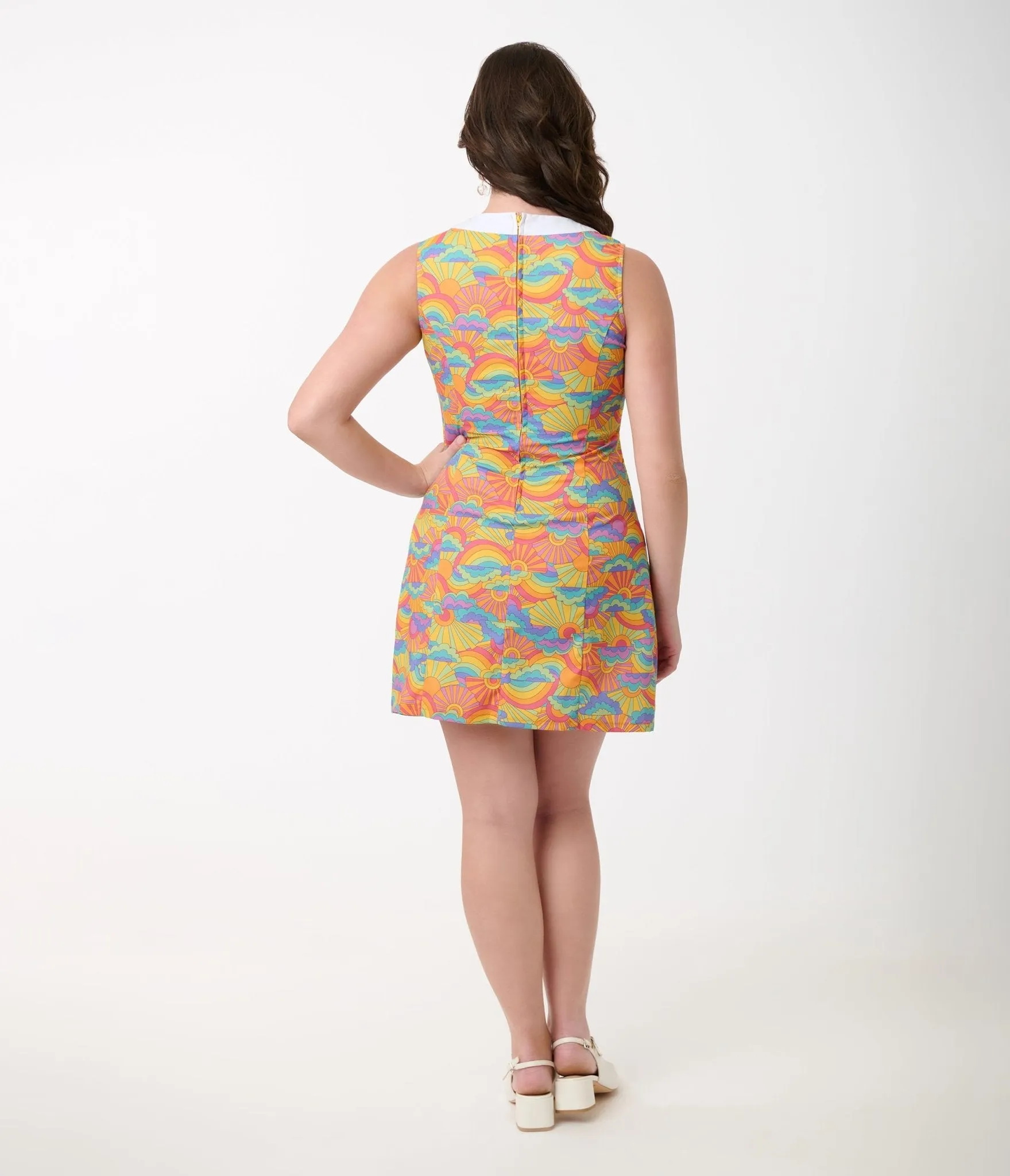 Smak Parlour 1960s Happy Groovy Rainbows Mod Shift Dress sold by Unique Vintage product image thumbnail 3