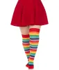 Leg Avenue Plus Size Rainbow Striped Thigh High Socks sold by Unique Vintage