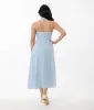 Light Blue Halter A-Line Midi Dress sold by Unique Vintage