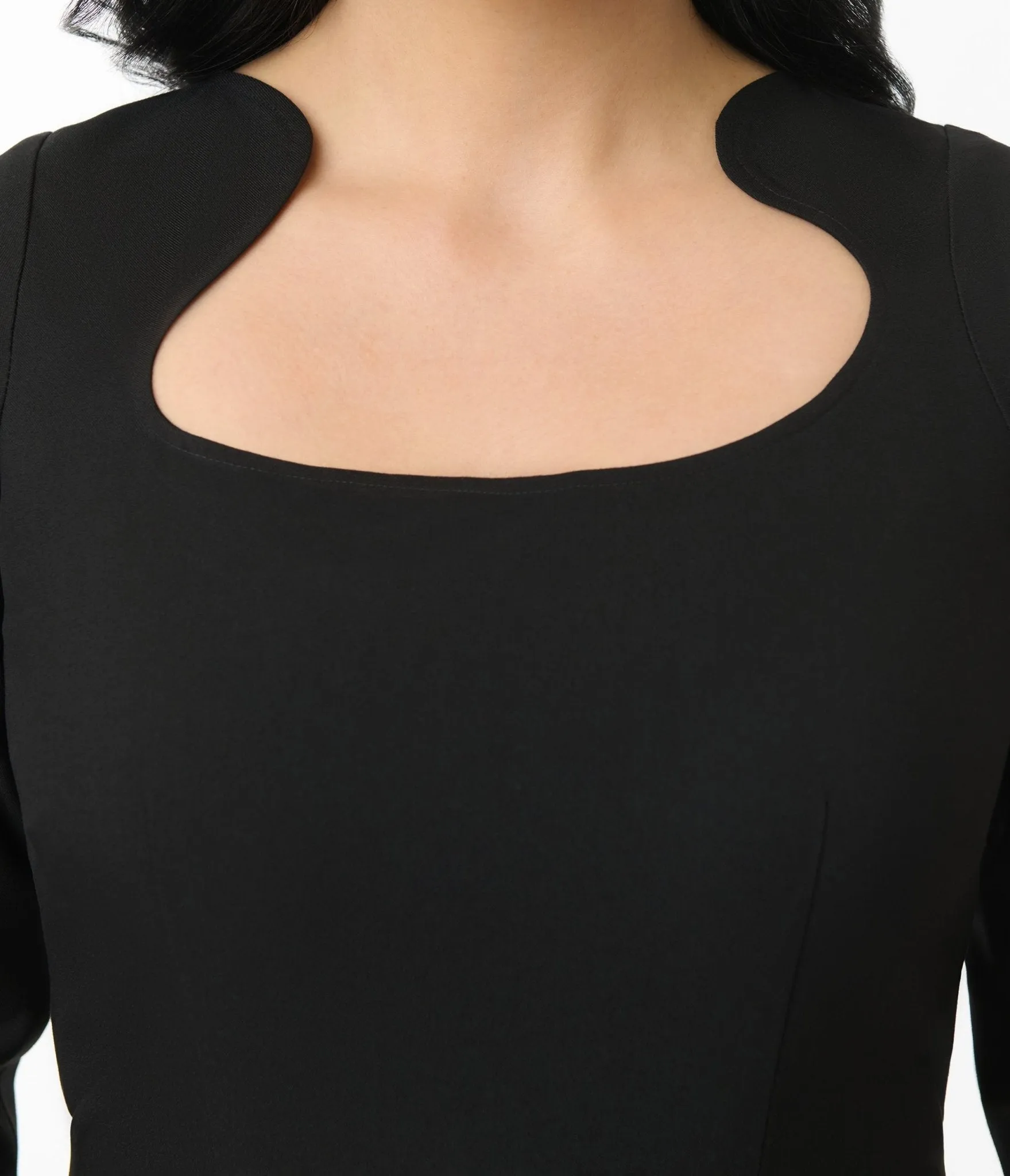 Heart My Closet 1950s Black Old Hollywood Pencil Dress sold by Unique Vintage product image thumbnail 2