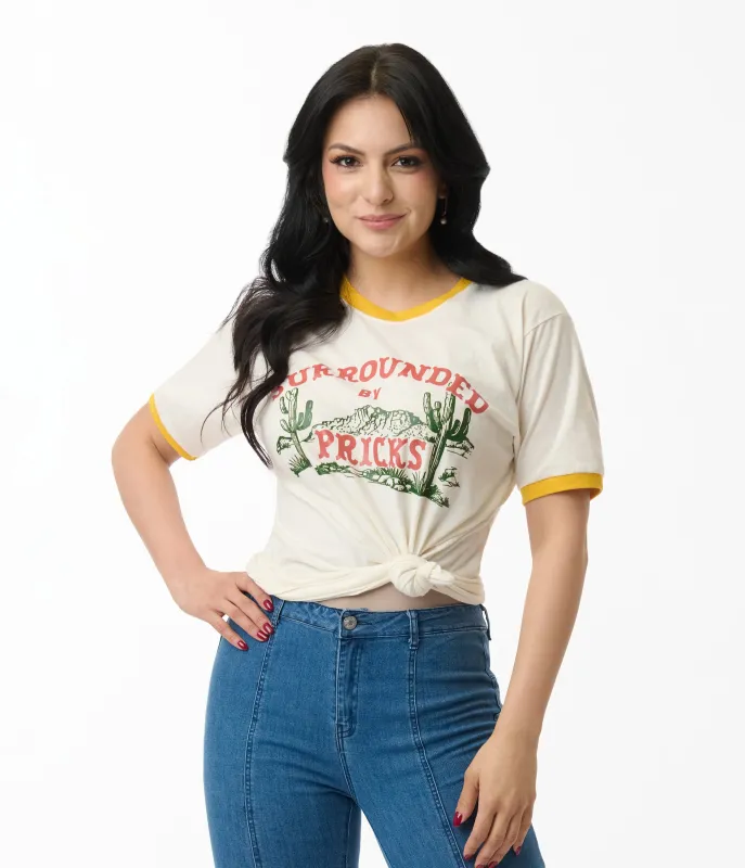 Surrounded By Pricks Cotton Unisex Graphic Tee sold by Unique Vintage