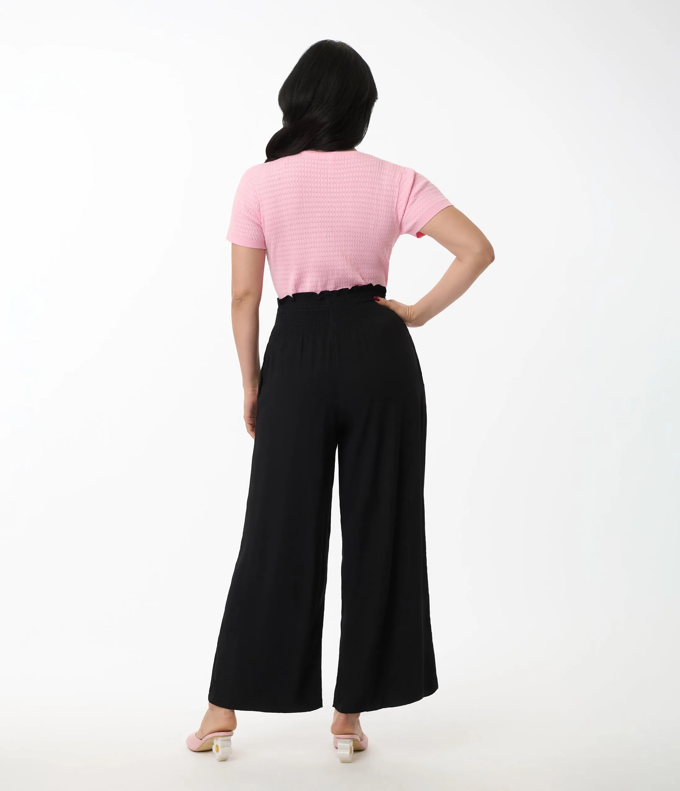 Black Straight Leg Pants sold by Unique Vintage product image thumbnail 4