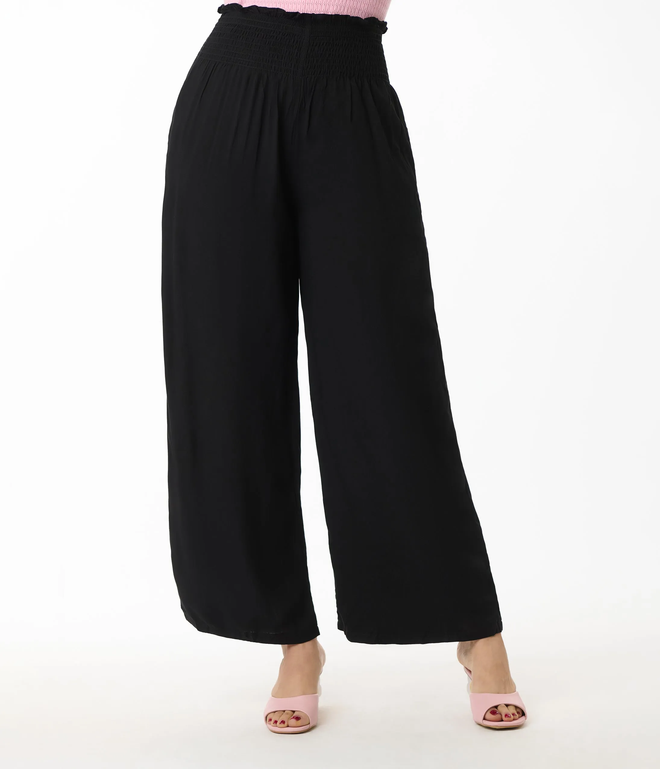 Black Straight Leg Pants sold by Unique Vintage product image thumbnail 3