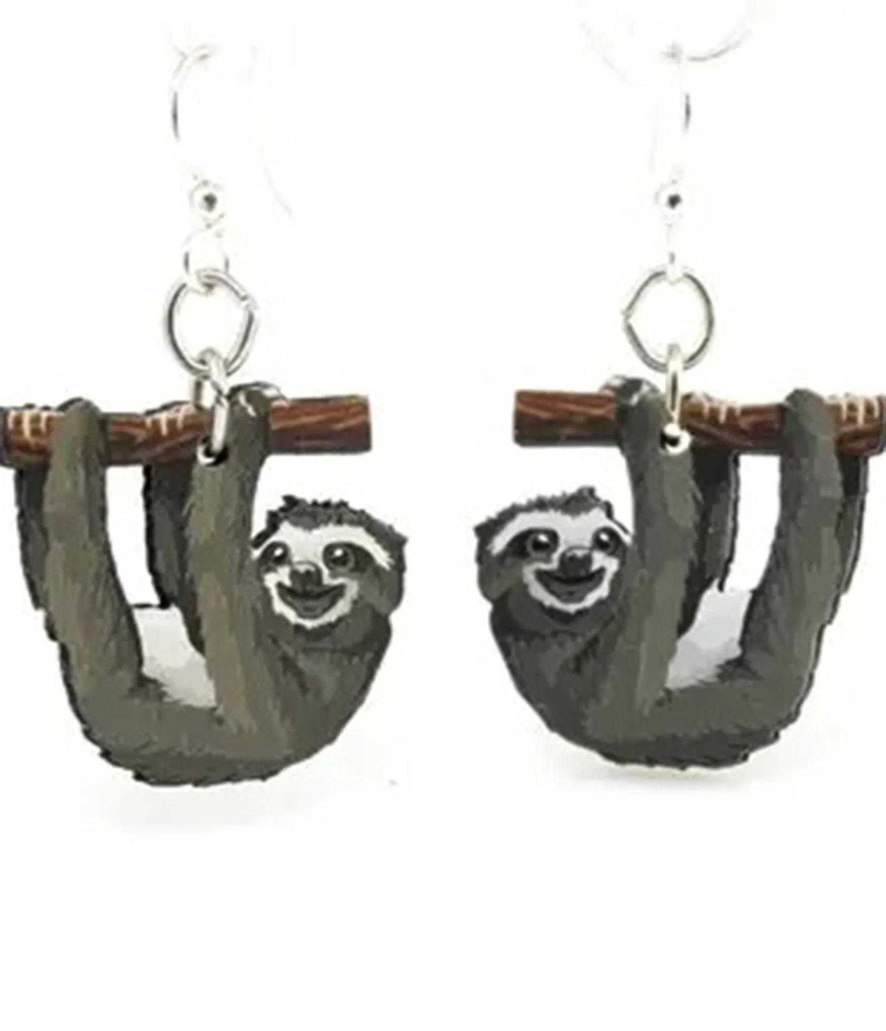 Hanging Sloth Earrings sold by Unique Vintage