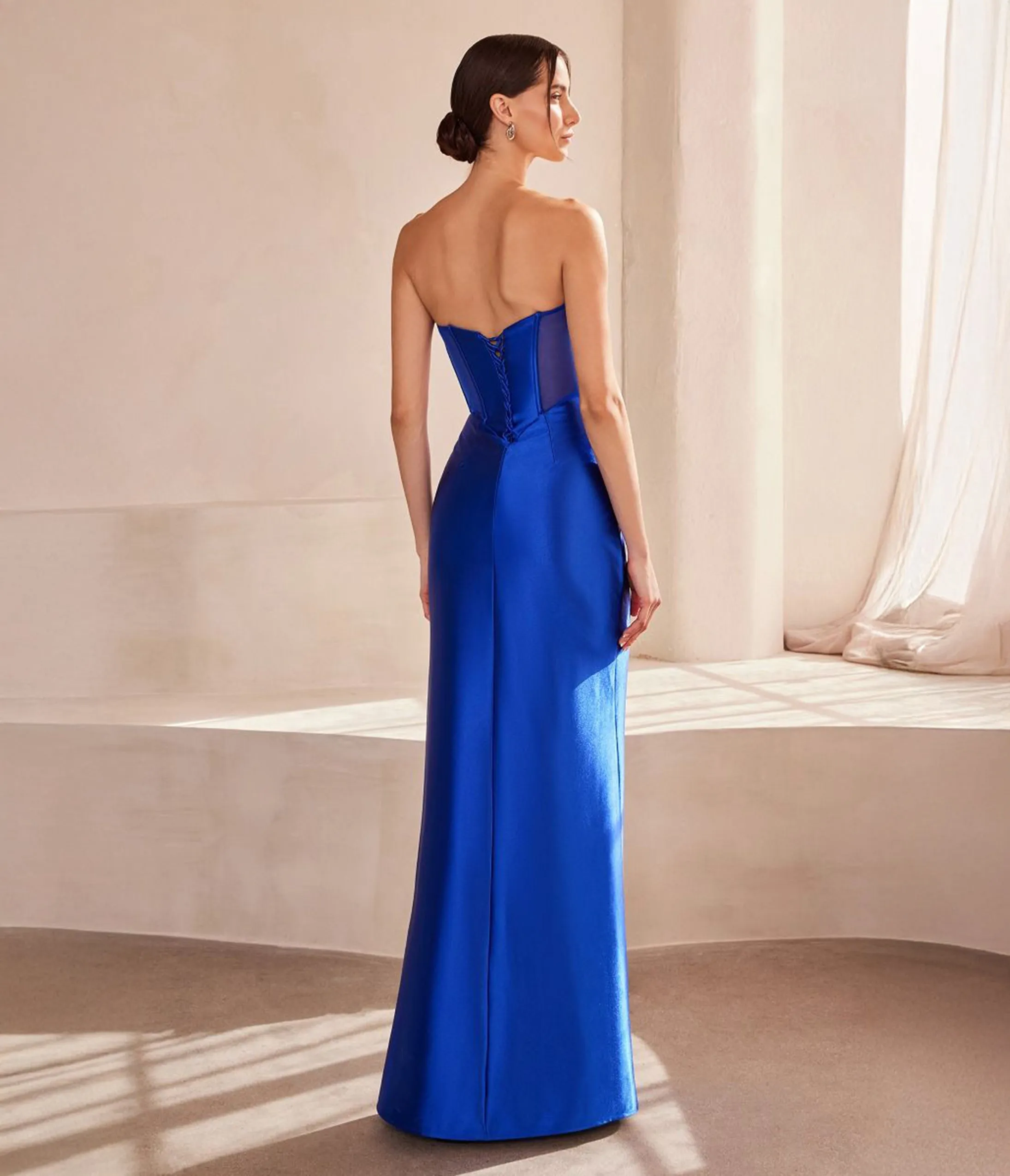 Amoris by Cinderella Divine Royal Blue Strapless Elegant Sweetheart Prom Gown sold by Unique Vintage product image thumbnail 2