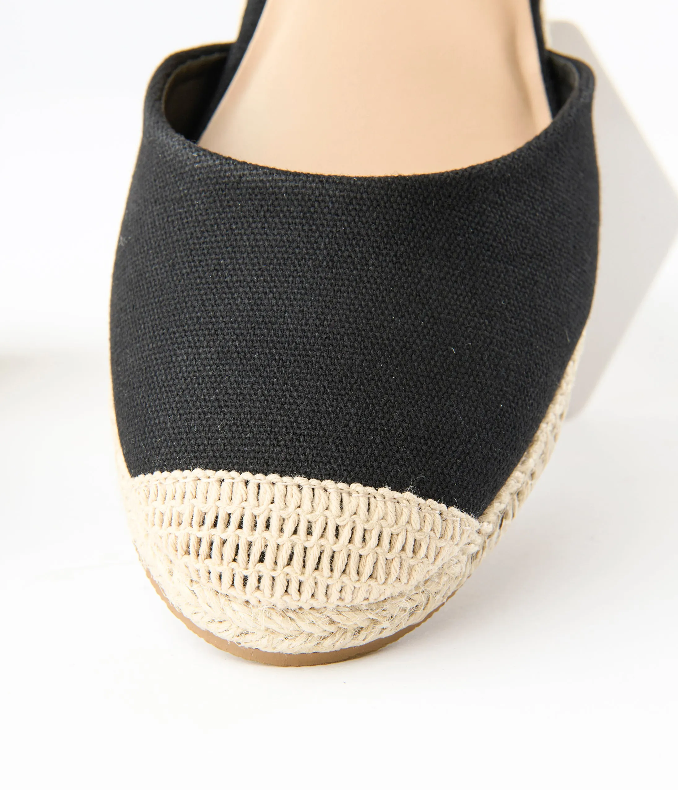 Black Espadrille Wedges sold by Unique Vintage product image thumbnail 3