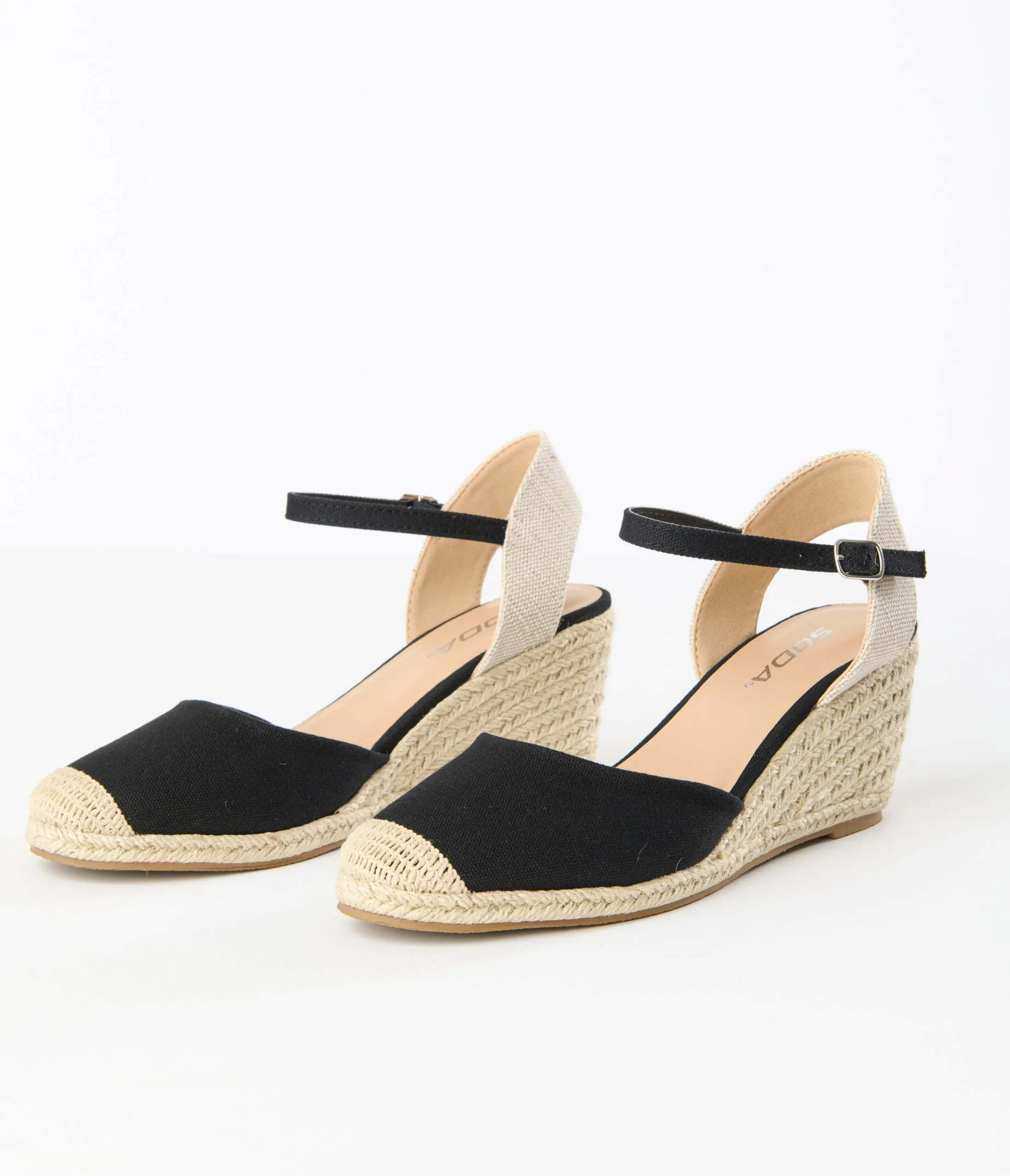 Black Espadrille Wedges sold by Unique Vintage product image thumbnail 4