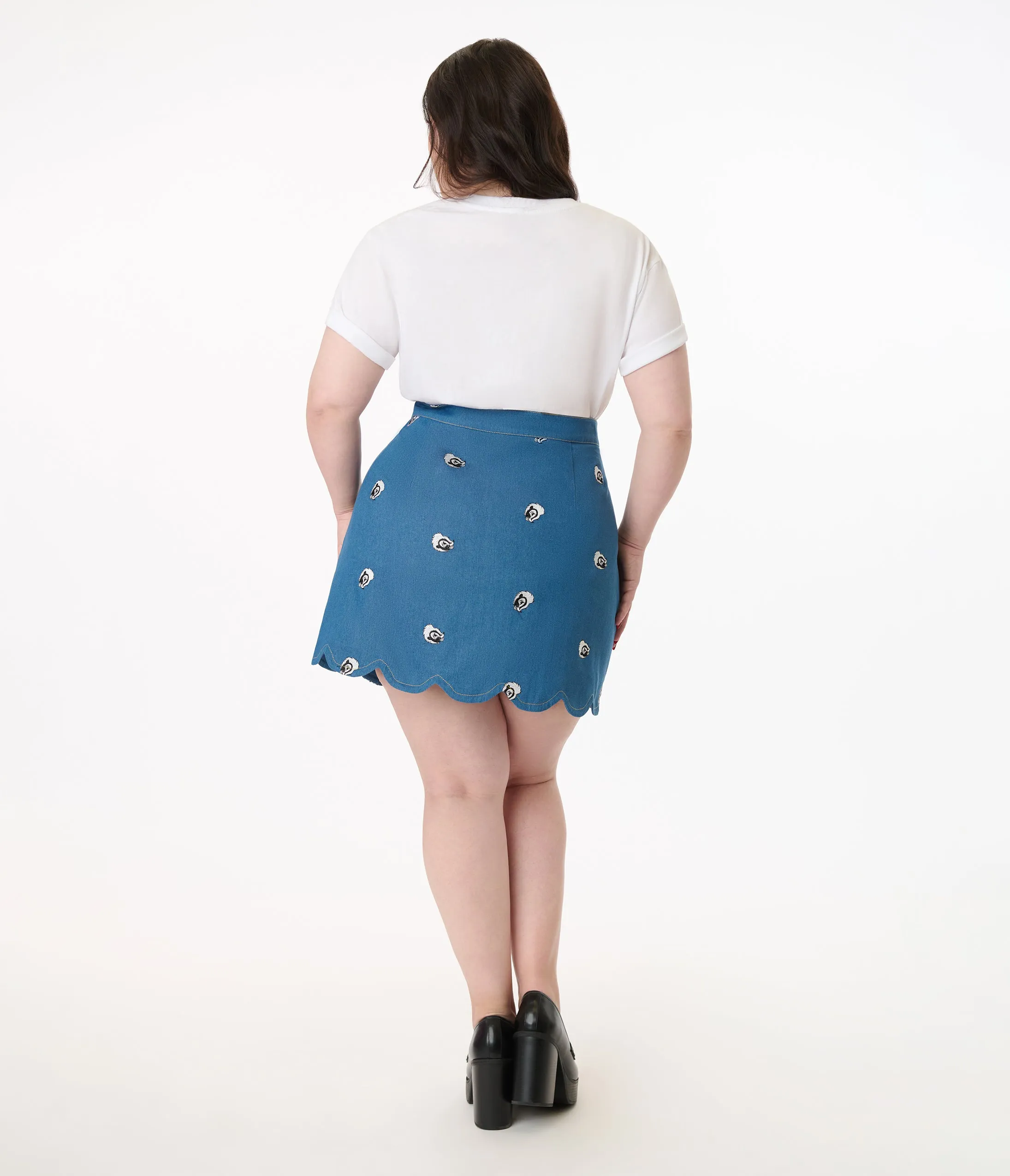 Disney's Bambi Collection by Smak Parlour Plus Size Flower Denim Mini Skirt sold by Unique Vintage product image thumbnail 3