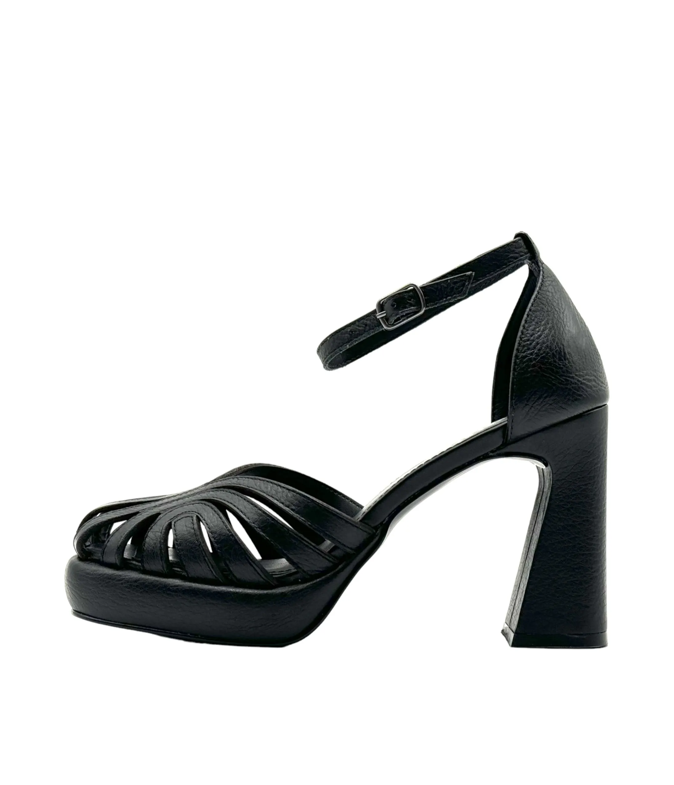 Chelsea Crew Black Karmel Retro Platform Heels sold by Unique Vintage product image thumbnail 3