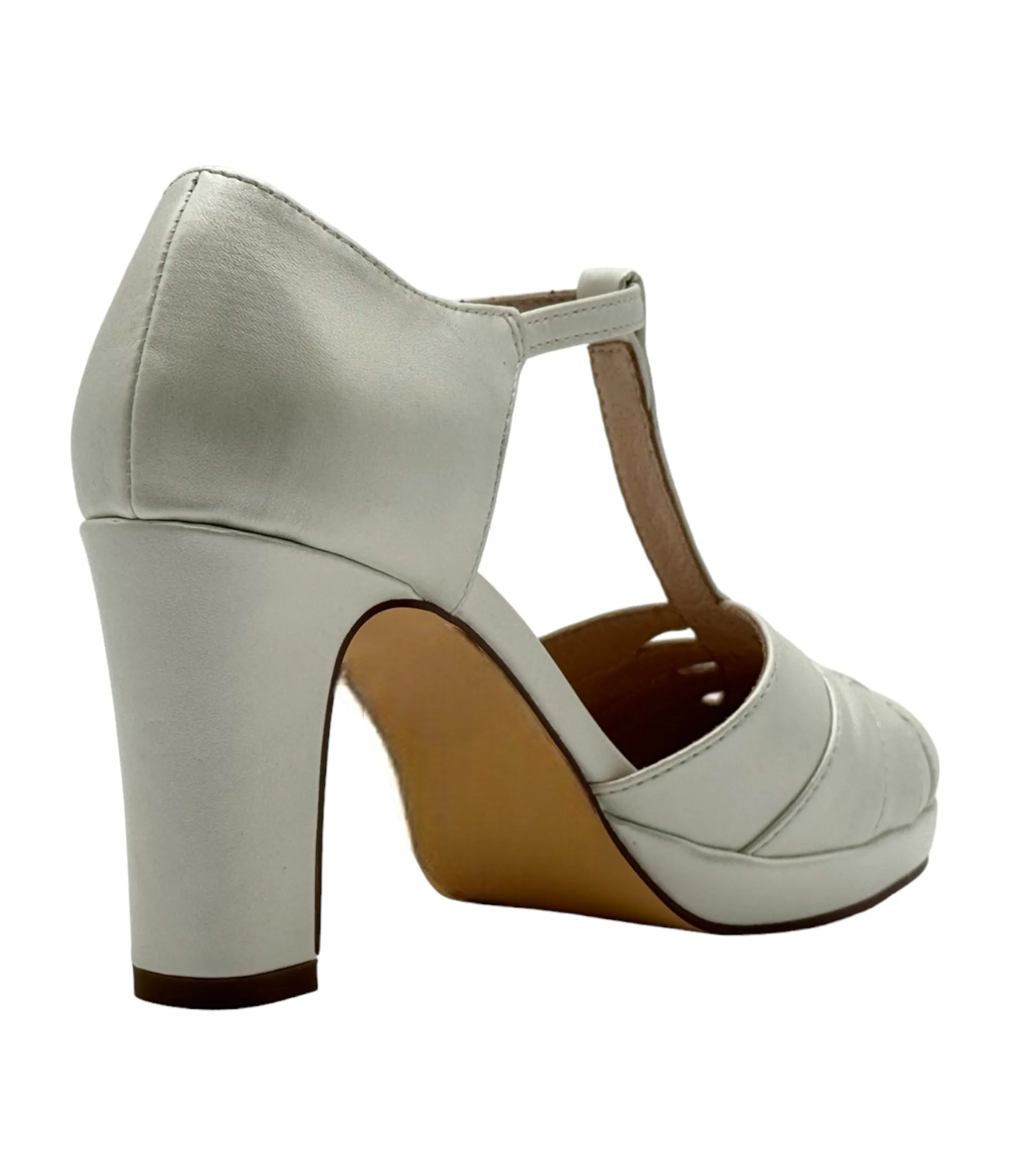 Chelsea Crew Bone T-Strap Francine Heels sold by Unique Vintage product image thumbnail 2