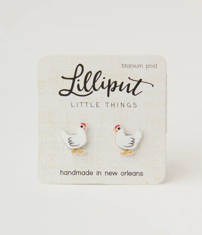 Chicken Earrings sold by Unique Vintage