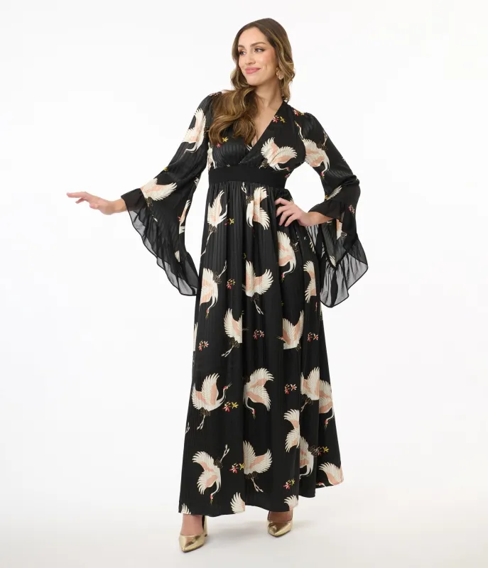 chinese dress ladies Unique Vintage Chartreuse Floral Embossed Velvet Hooded Maxi Dress main image 0