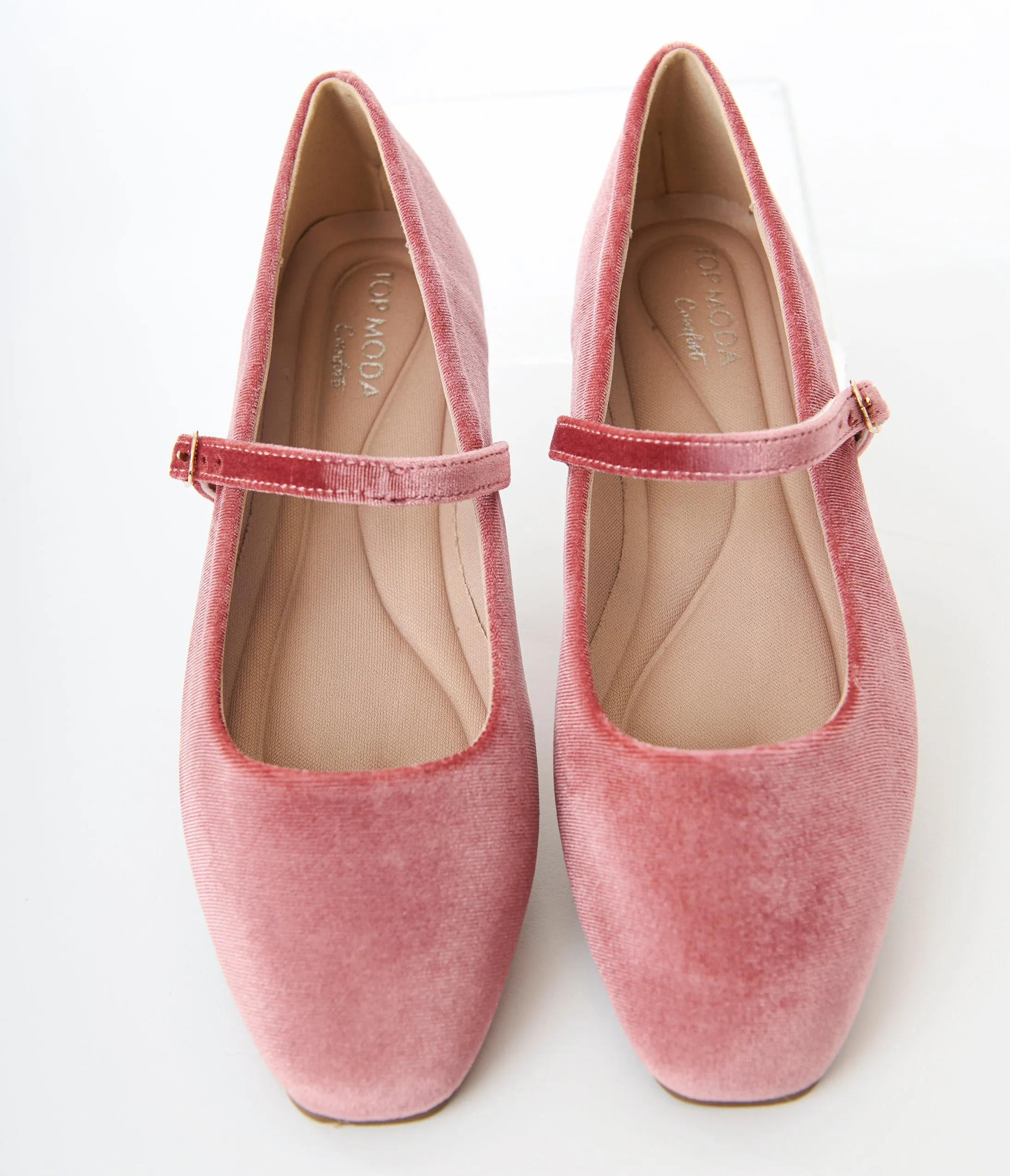 Mauve Velvet Ballet Flats sold by Unique Vintage product image thumbnail 3
