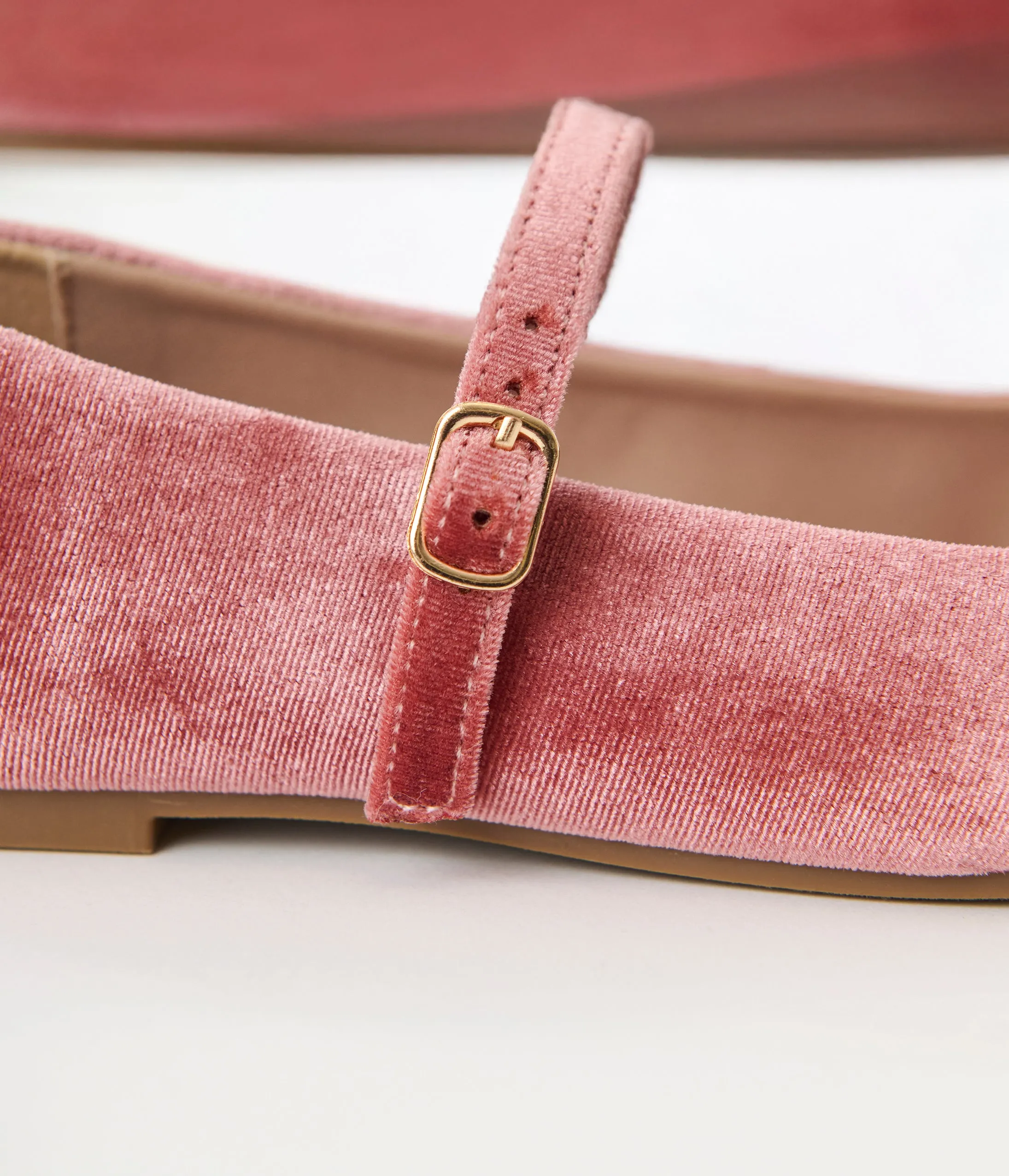 Mauve Velvet Ballet Flats sold by Unique Vintage product image thumbnail 2