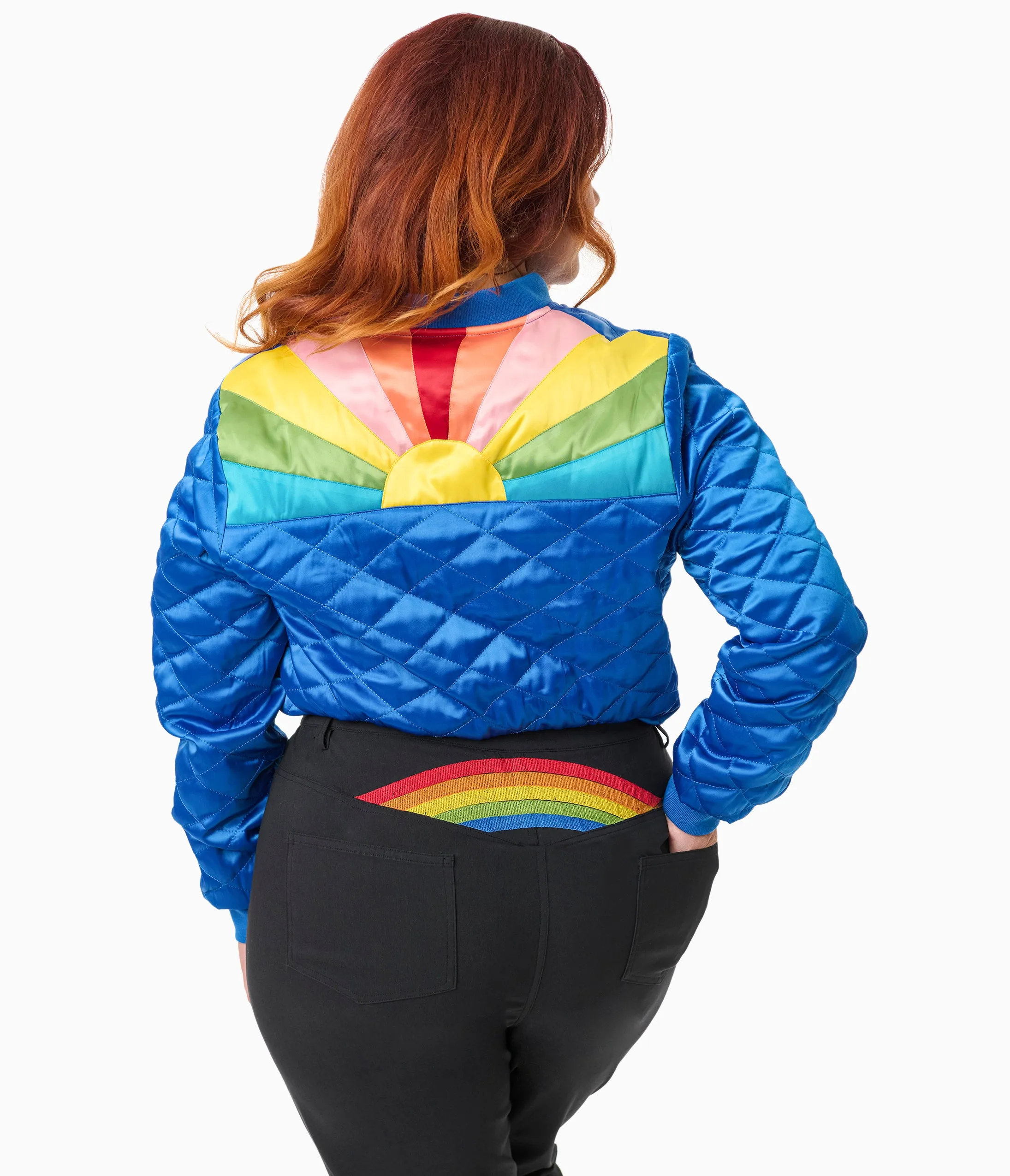 Unique Vintage Plus Size Black & Rainbow Rachelle Capri Pants sold by Unique Vintage product image thumbnail 2