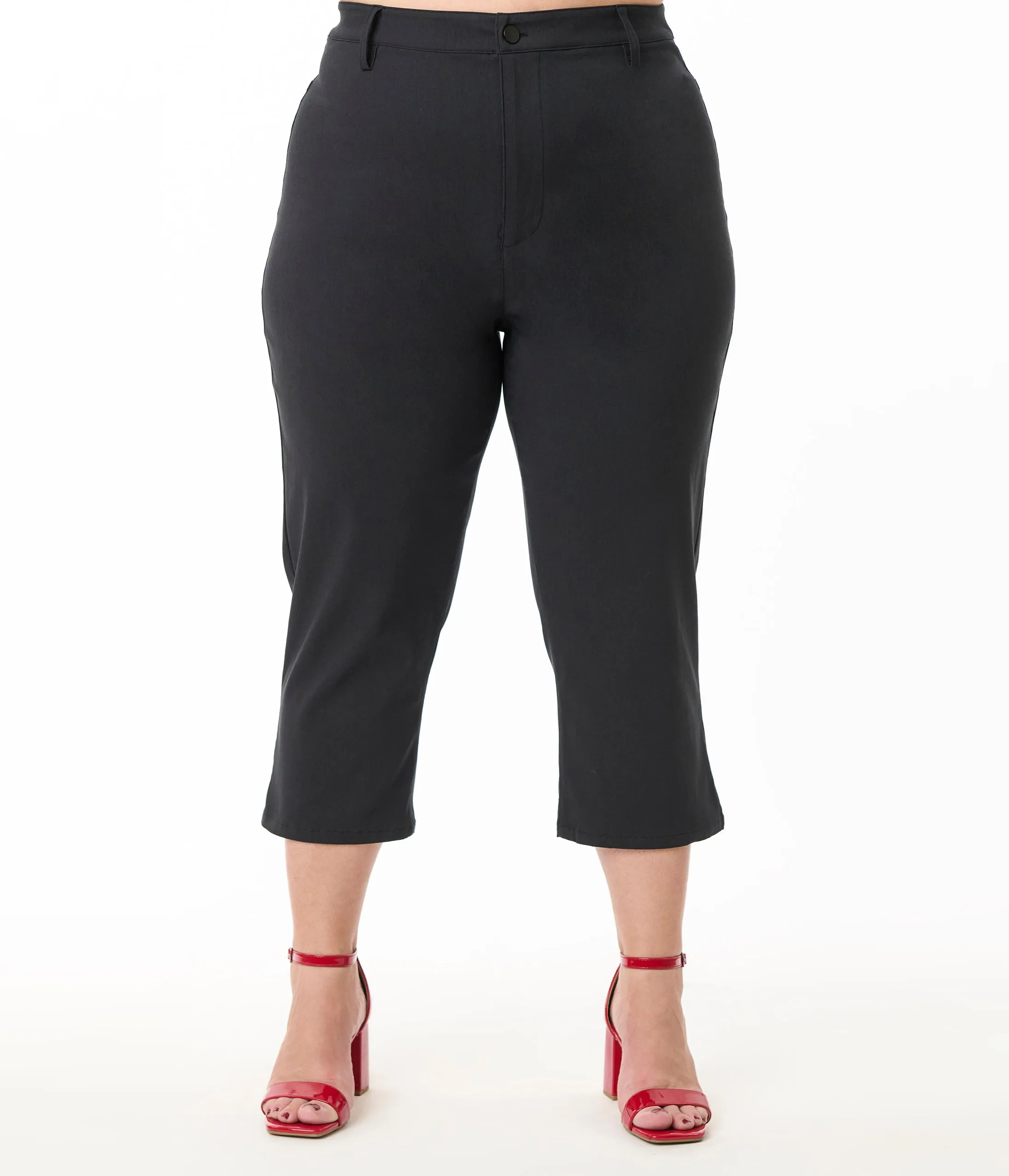 Unique Vintage Plus Size Black & Rainbow Rachelle Capri Pants sold by Unique Vintage product image thumbnail 3