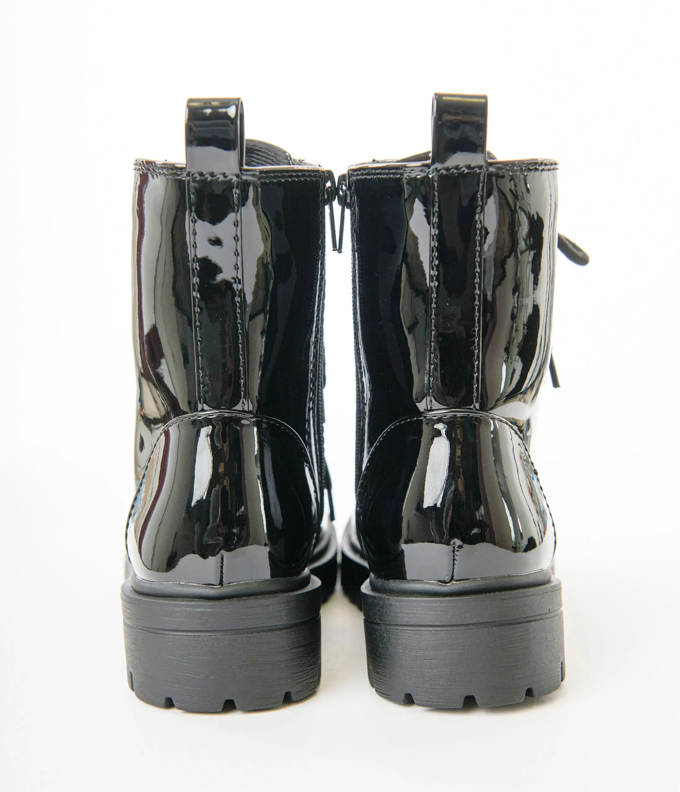 Black Patent Leatherette Lace Up Boots sold by Unique Vintage product image thumbnail 4