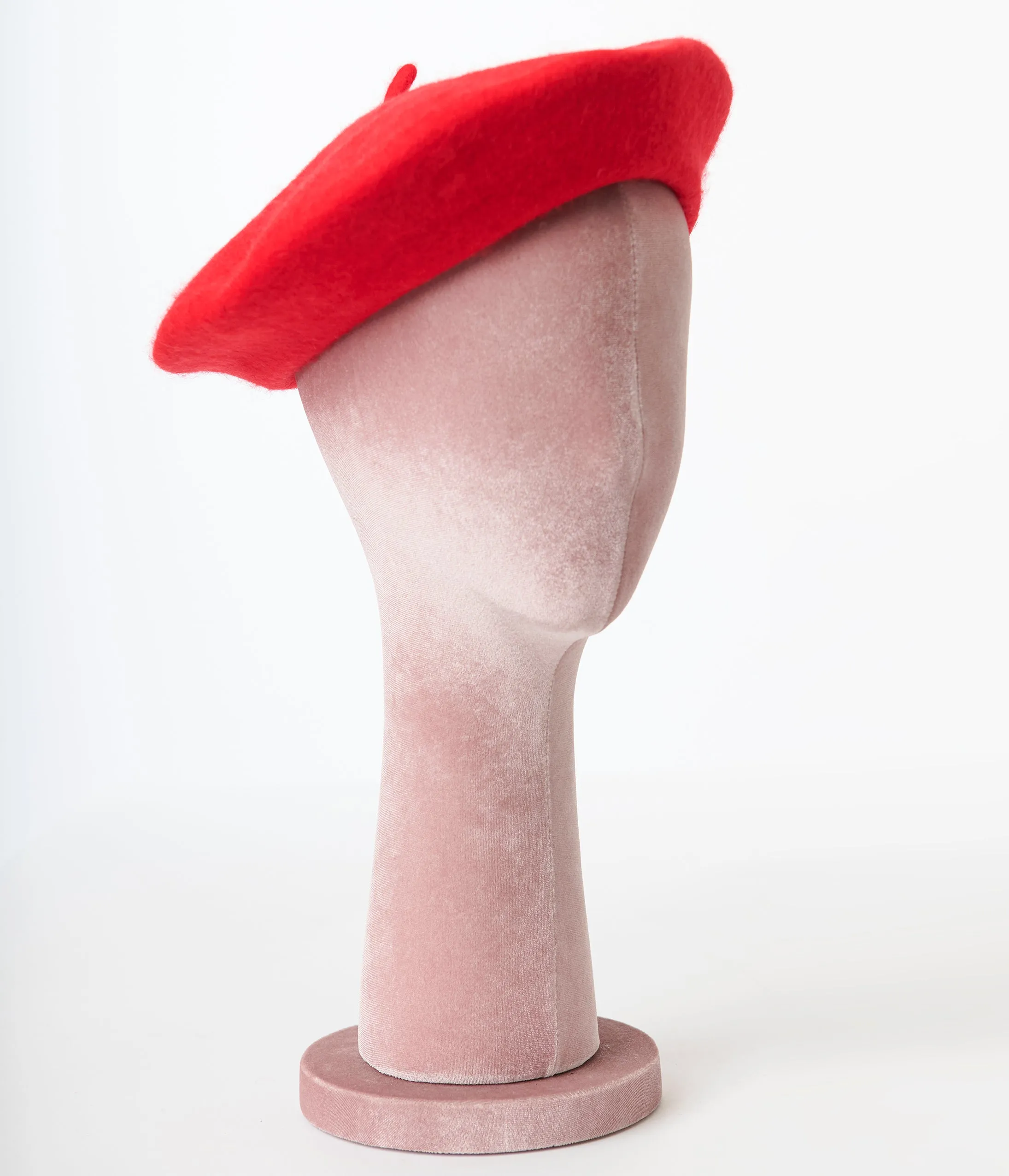 Red Classic Vintage Parisian Beret sold by Unique Vintage