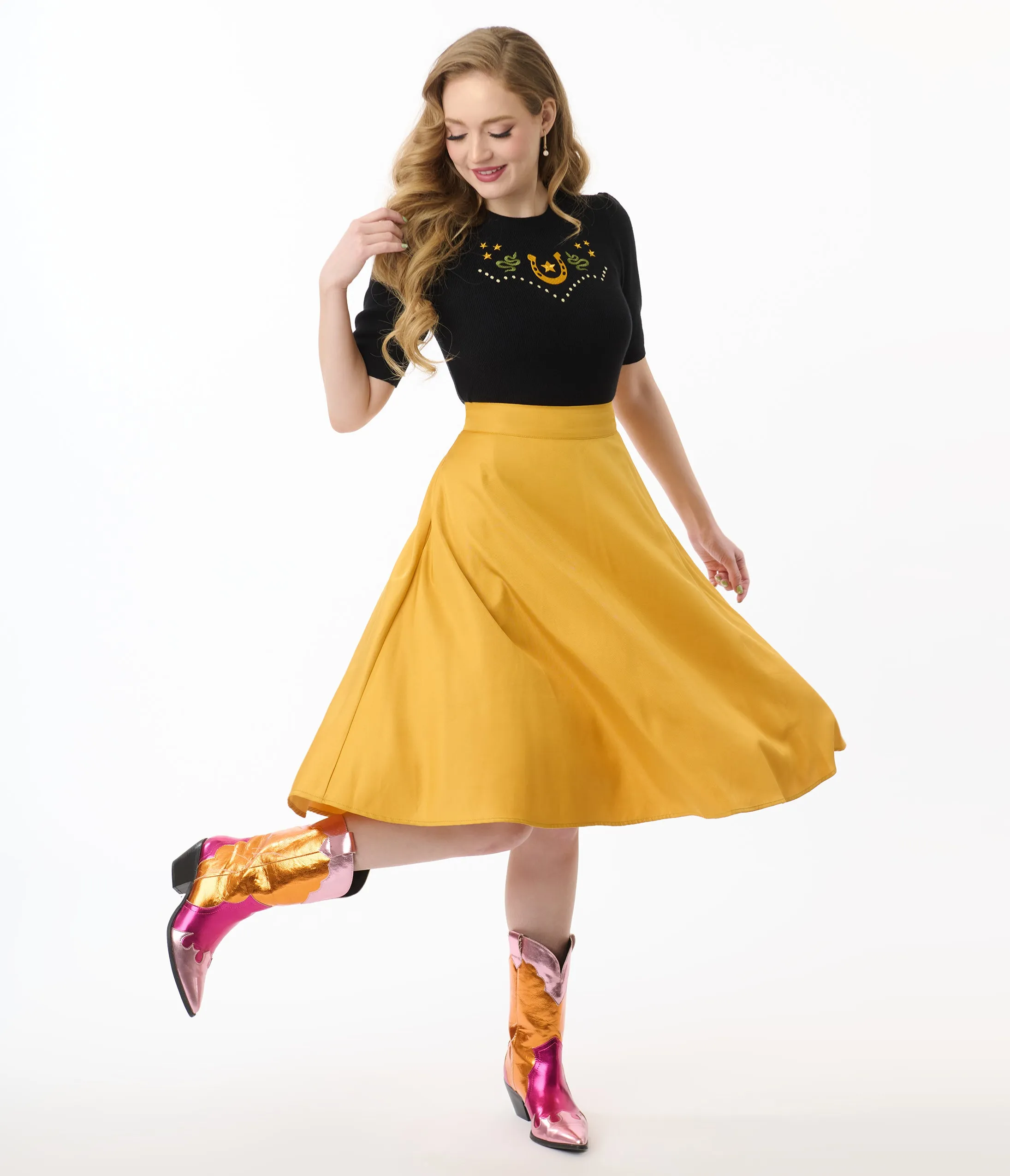 Mischief Made Black Lucky Horseshoe Sweater sold by Unique Vintage product image thumbnail 5