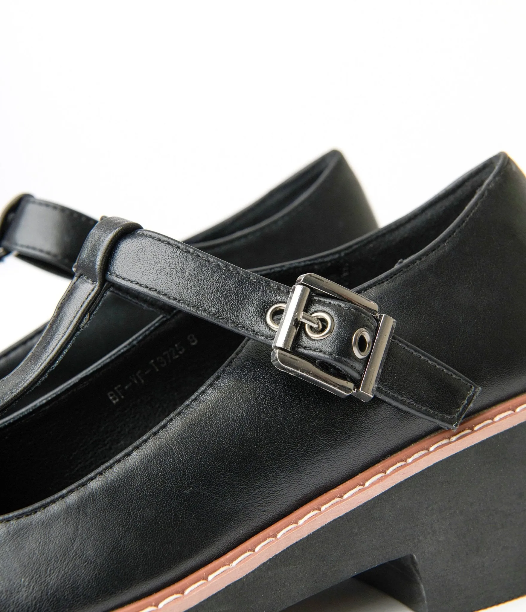 Black Leatherette Mary Jane Platforms sold by Unique Vintage product image thumbnail 2