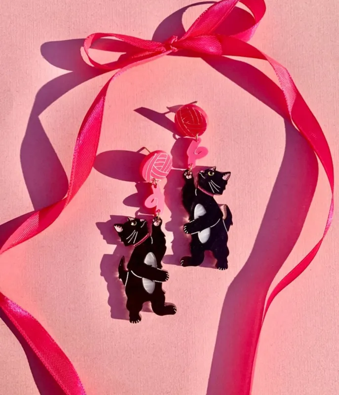 You’ve Got To Be Kitten Me Earrings sold by Unique Vintage