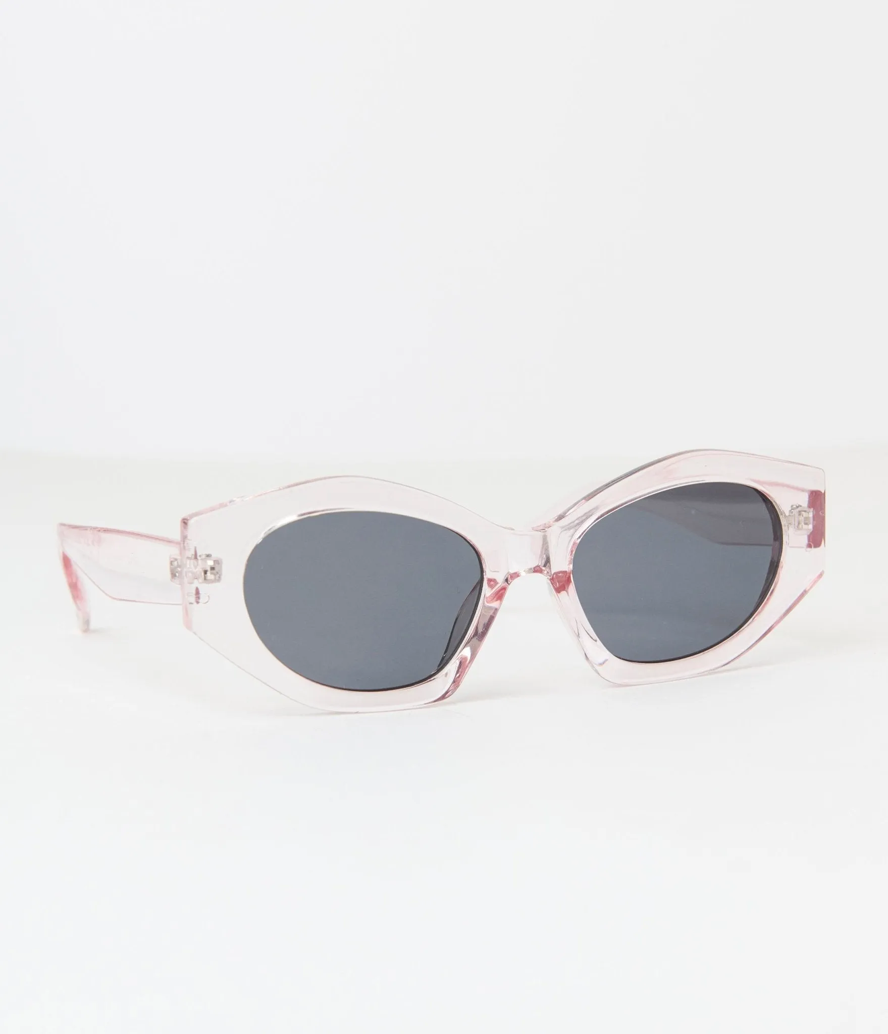 Clear Pink Geometric Sunglasses sold by Unique Vintage product image thumbnail 2