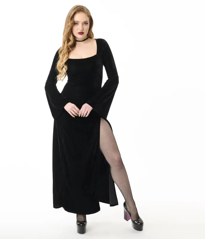 Killstar Black Velvet Morvessa Maxi Dress sold by Unique Vintage