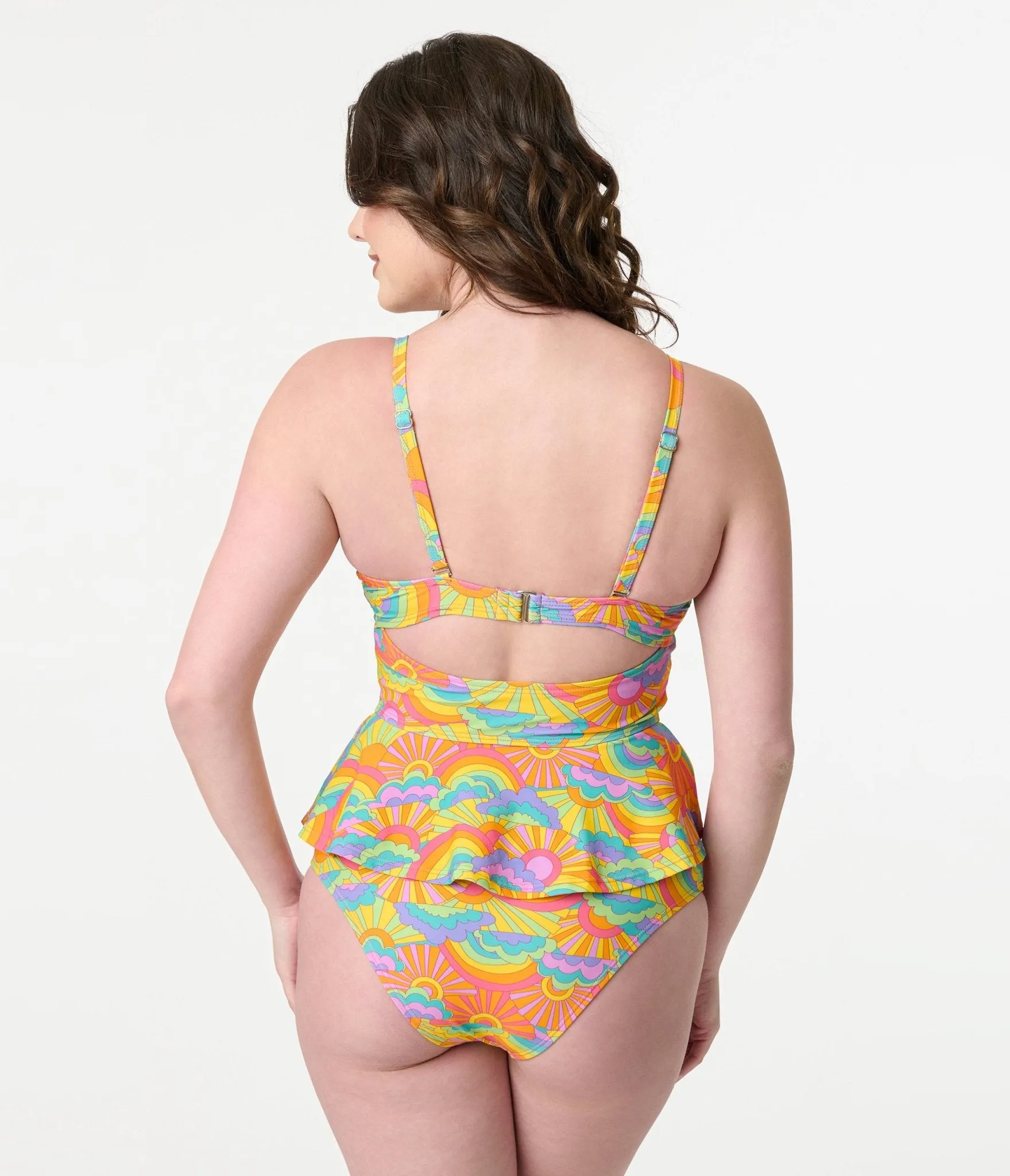 Unique Vintage Happy Groovy Rainbow Solana Tankini Swim Top sold by Unique Vintage product image thumbnail 2