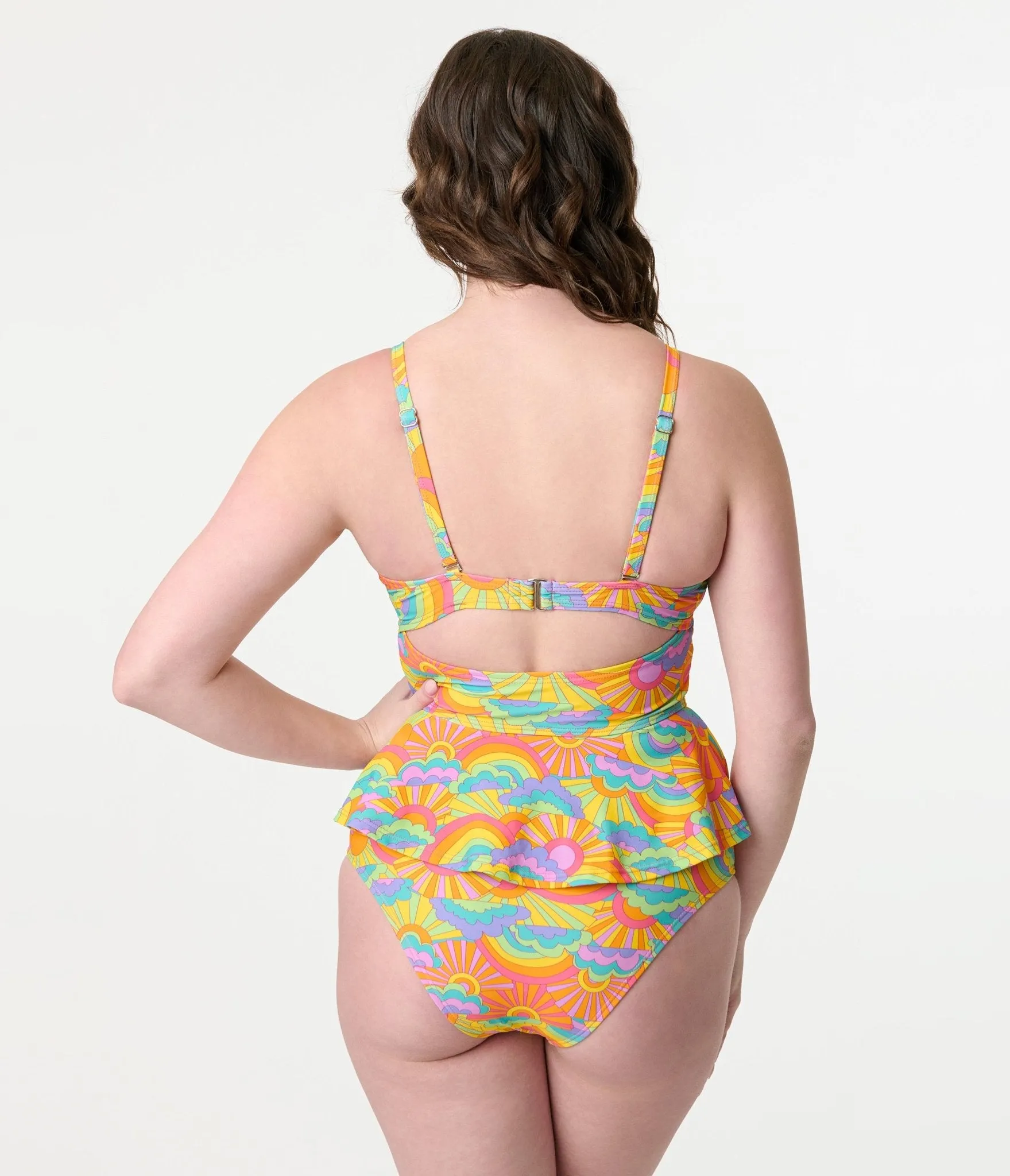Unique Vintage Happy Groovy Rainbow Daphne Swim Bottom sold by Unique Vintage product image thumbnail 2