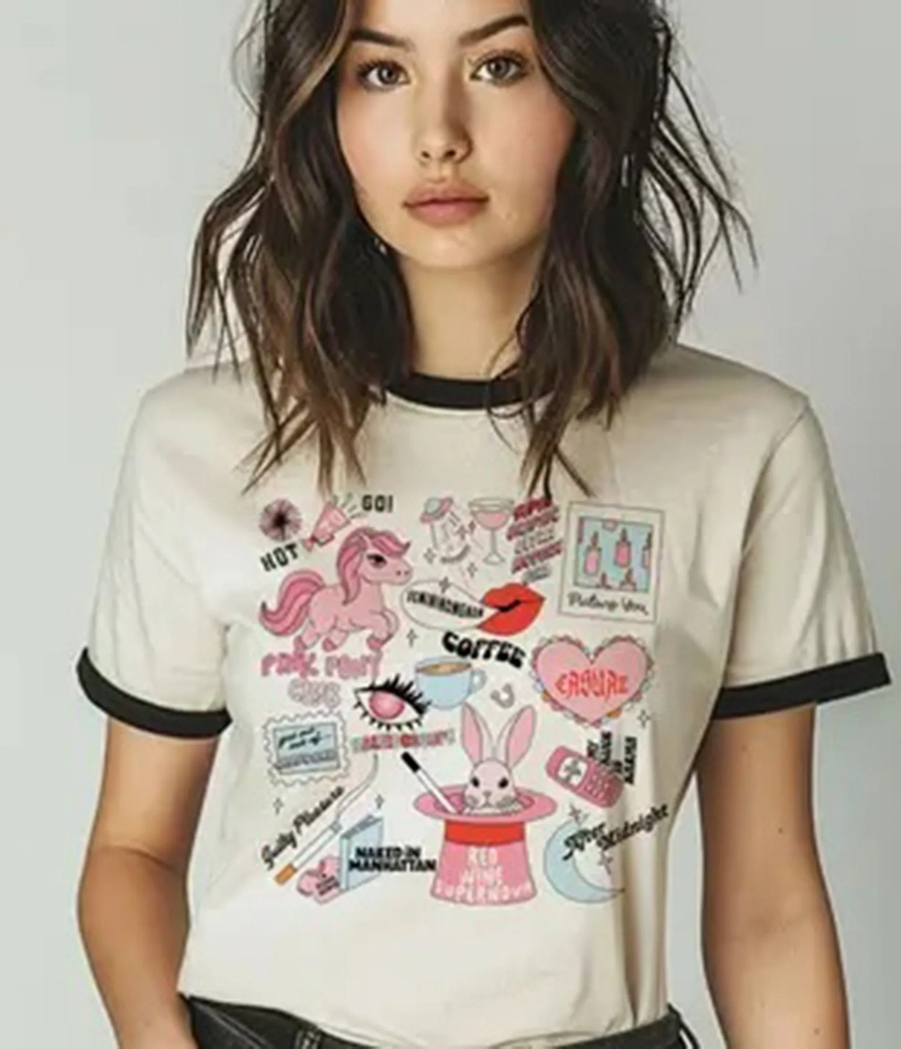 Pink Pony Club Collage Graphic Tee sold by Unique Vintage