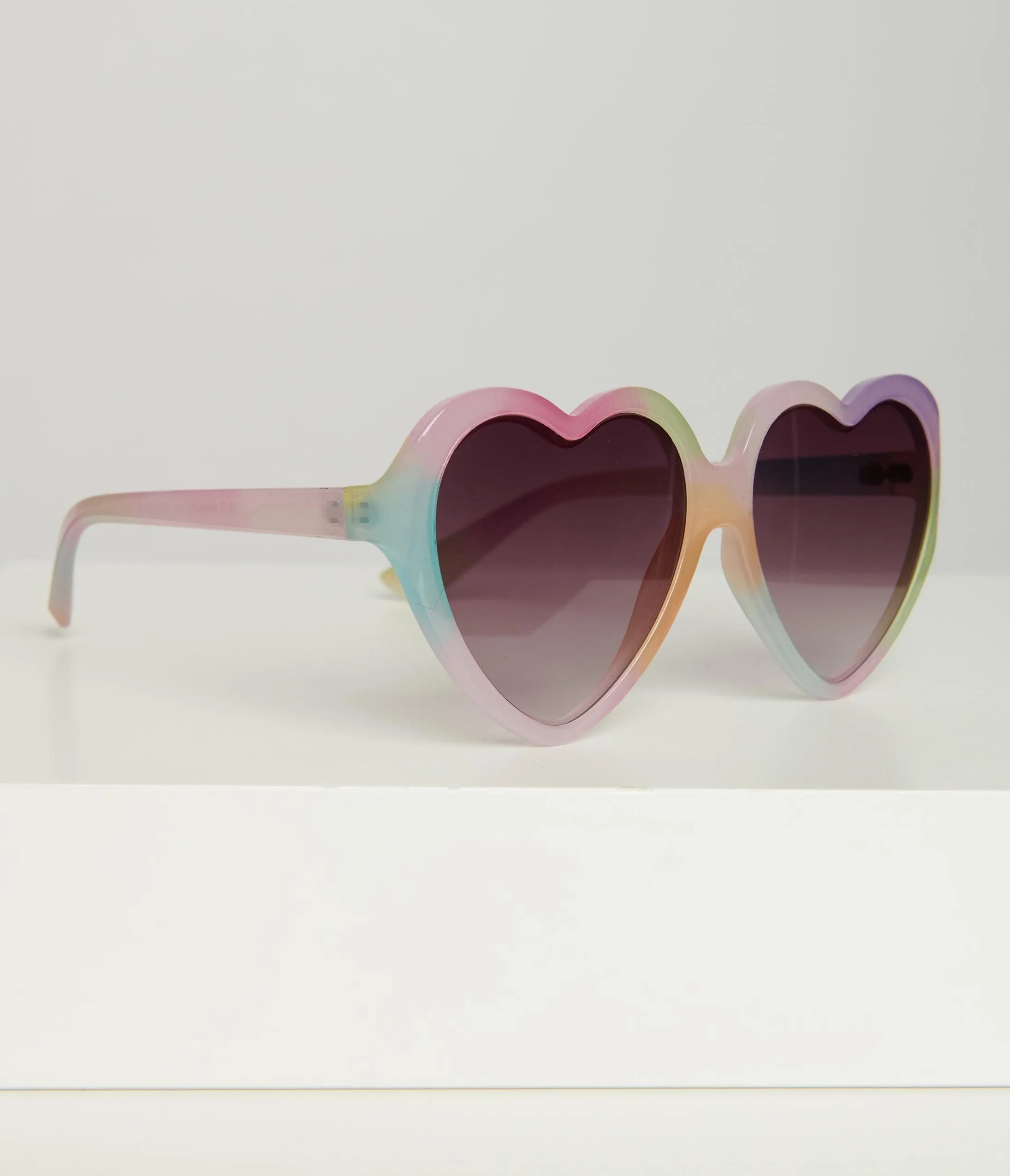 Pastel Rainbow Ombre Candy Heart Sunglasses sold by Unique Vintage product image thumbnail 3
