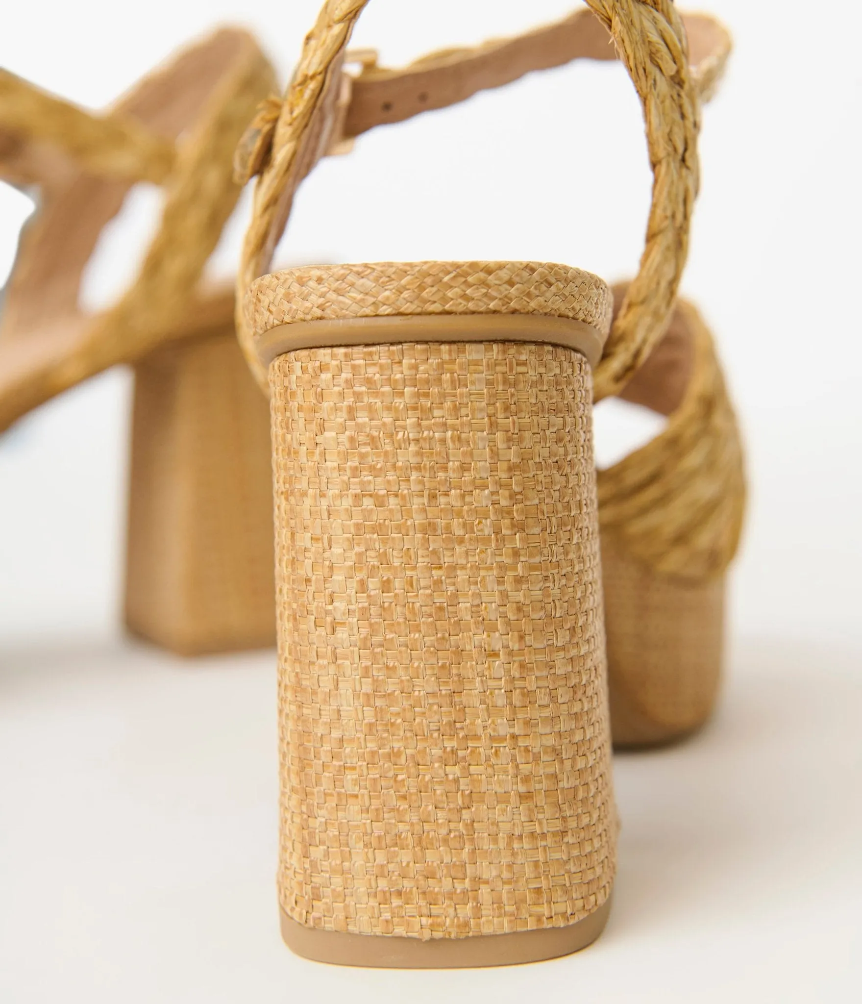 Raffia Teacup Platform Heels sold by Unique Vintage product image thumbnail 3