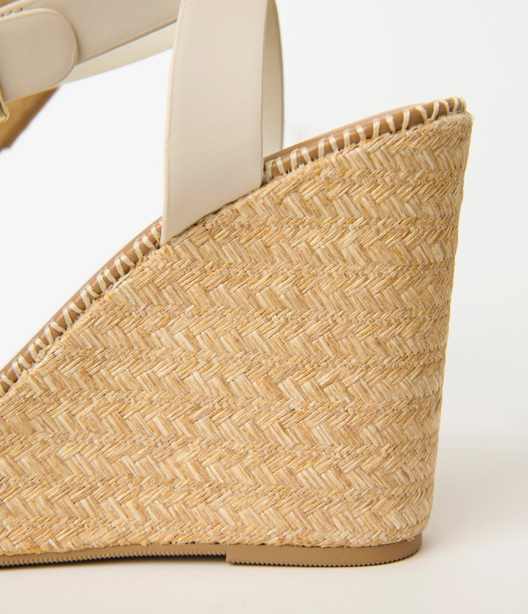 White Benson Wedge Sandals sold by Unique Vintage product image thumbnail 2
