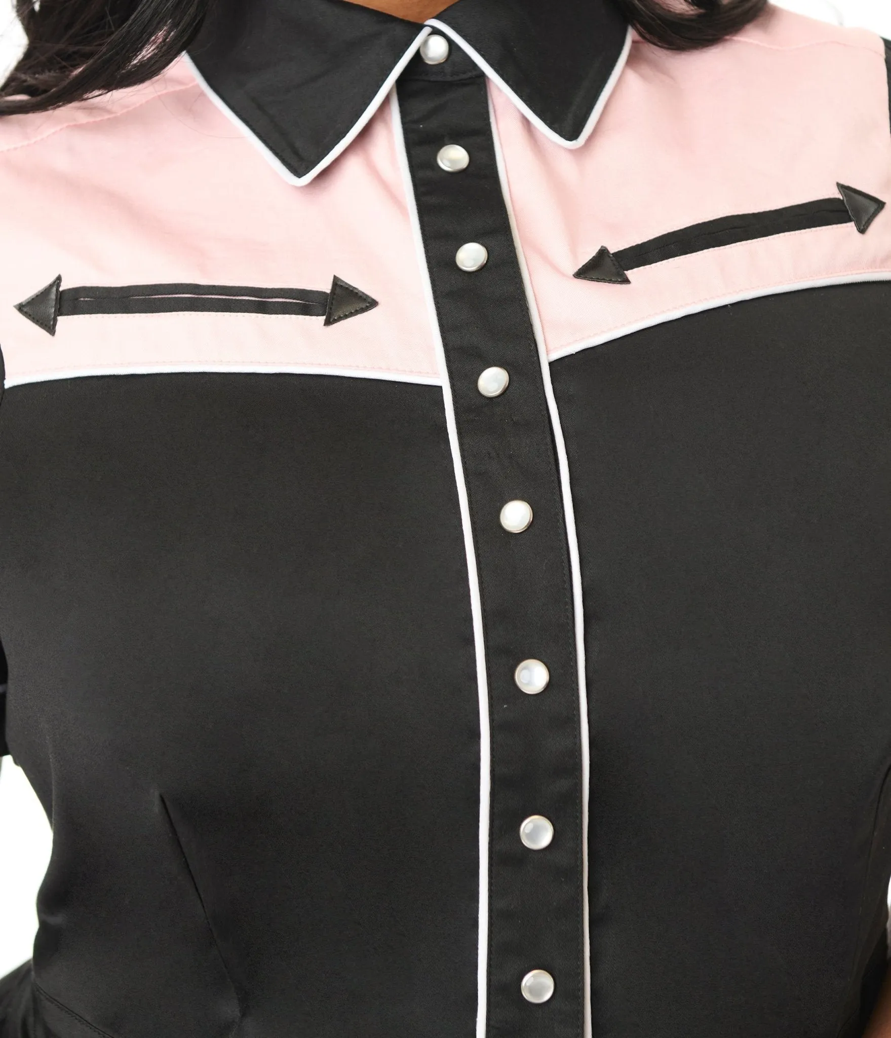 Unique Vintage Plus Size 1950s Black & Pink Rodeo Ready Romper sold by Unique Vintage product image thumbnail 2