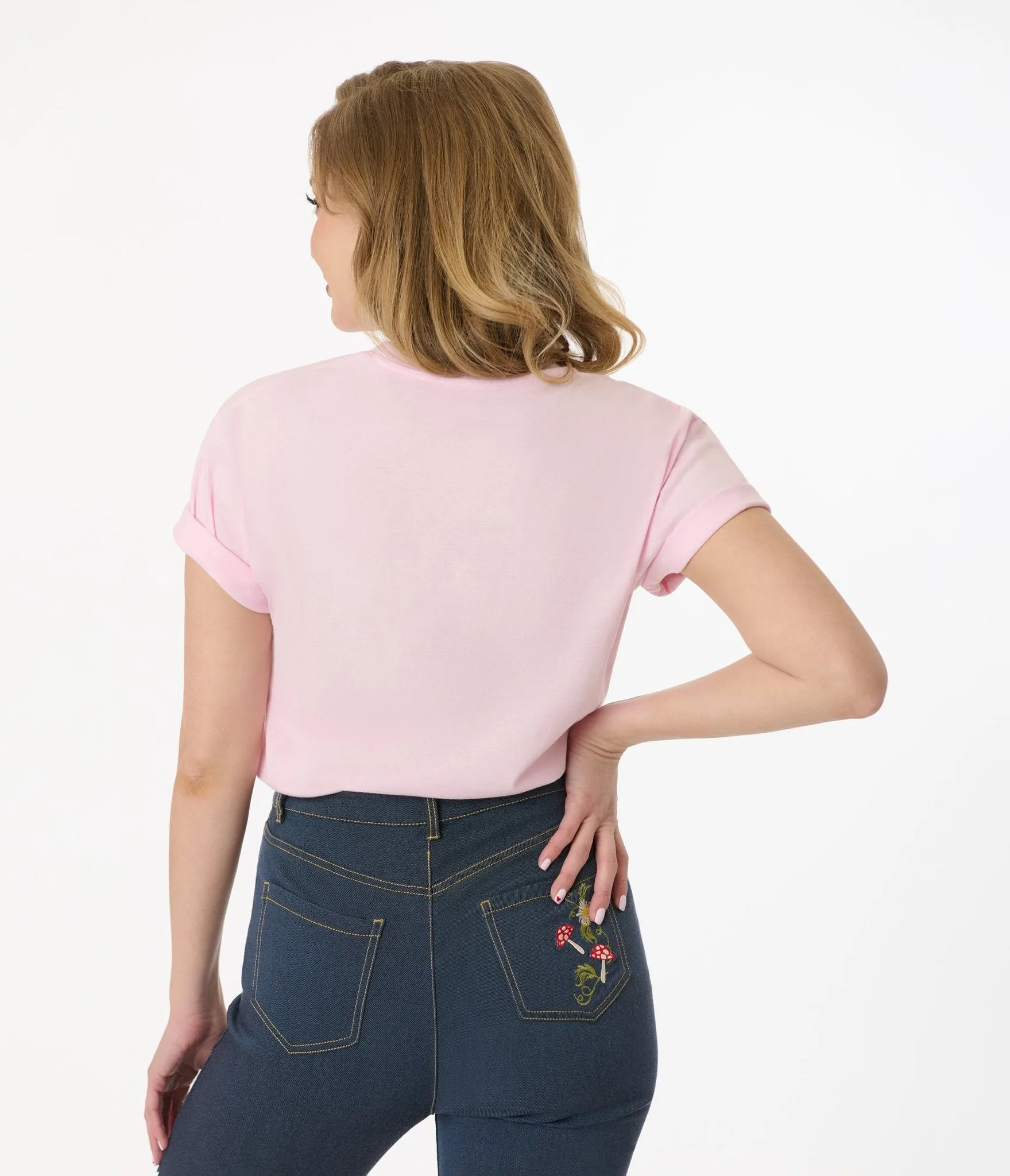 Unique Vintage 1960s Light Pink Wanted Cowgirl Unisex Graphic Tee sold by Unique Vintage product image thumbnail 2