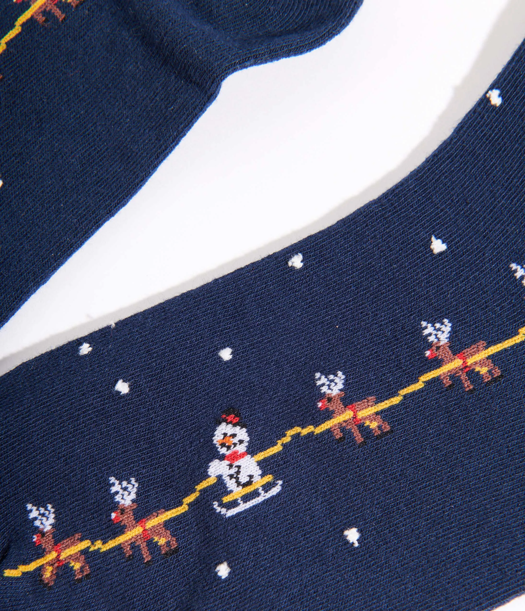 Navy Reindeer & Snowman Socks sold by Unique Vintage product image thumbnail 2