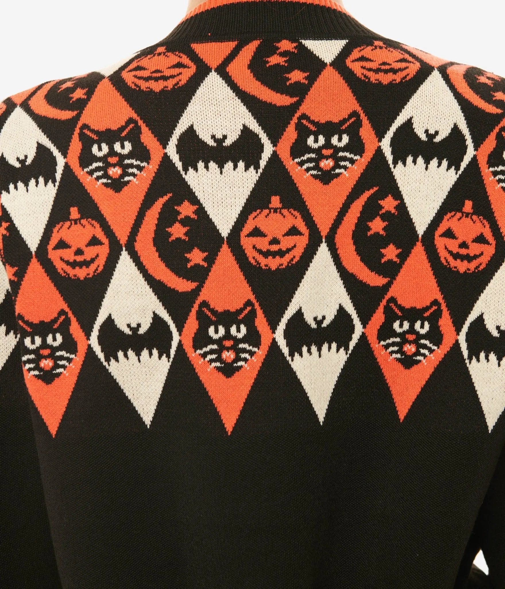 Unique Vintage Halloween Argyle Button Cardigan sold by Unique Vintage product image thumbnail 2