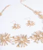 Golden Starburst & Pearl Necklace & Earring Set sold by Unique Vintage