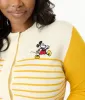 Disney Mickey & Friends Collection by Unique Vintage Plus Size Yellow Stripe Mickey Embroidery Cardigan sold by Unique Vintage