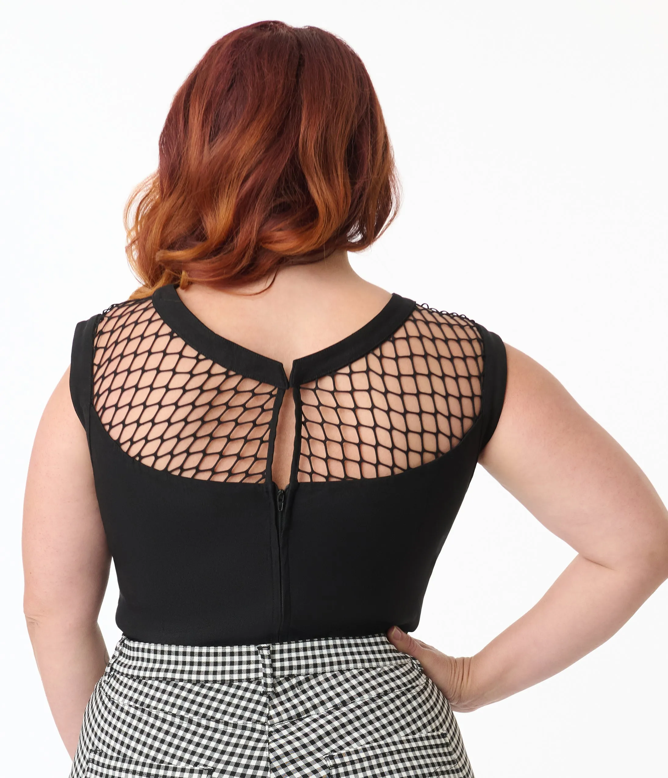 Unique Vintage Plus Size Black Diamond Cable Top sold by Unique Vintage product image thumbnail 3