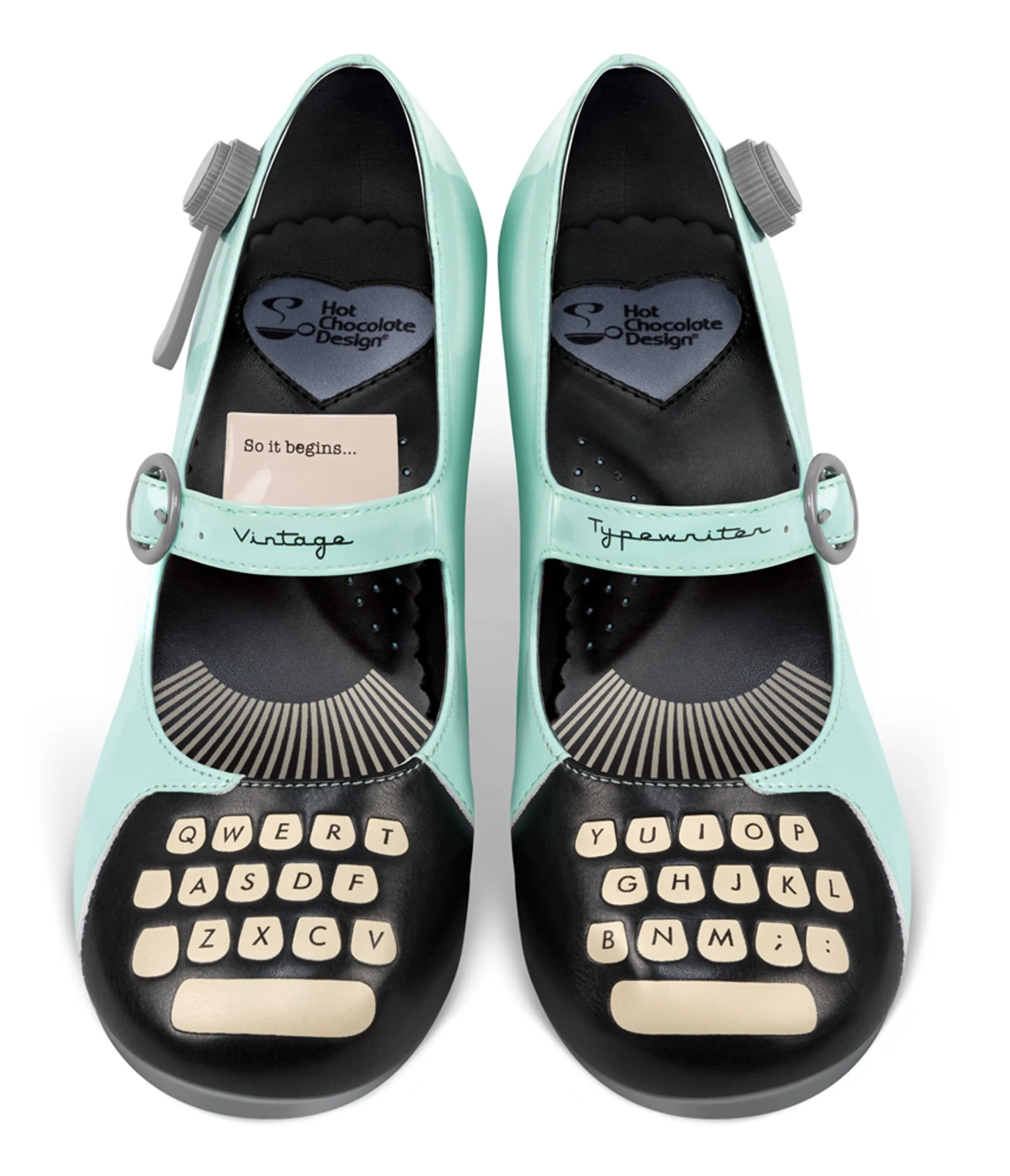 Chocolaticas® Typewriter Mary Jane Pumps sold by Unique Vintage product image thumbnail 2