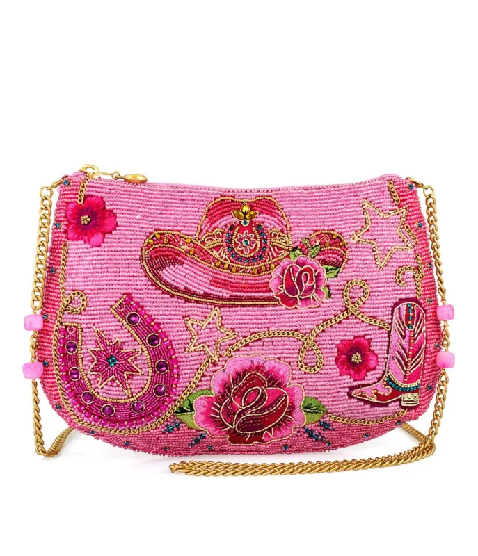 Mary Frances Pink Rodeo Drive Crossbody Handbag sold by Unique Vintage