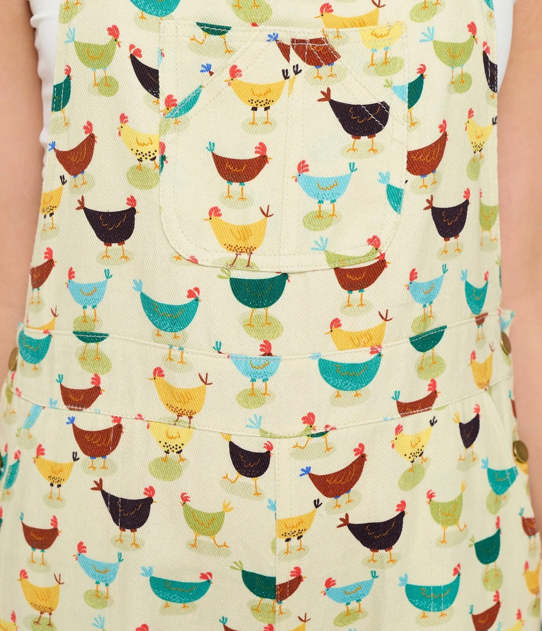 Multicolor Rooster Print Cotton Overalls sold by Unique Vintage product image thumbnail 2