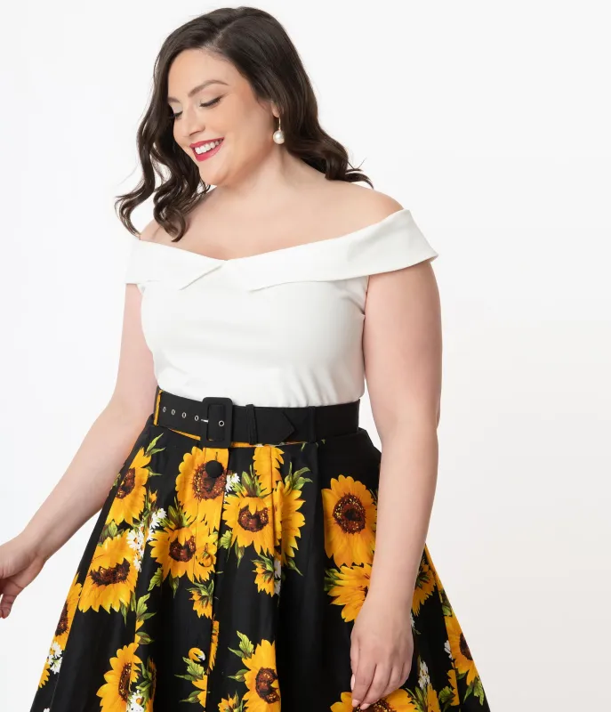 Unique Vintage Plus Size 1960s White Maraschino Top sold by Unique Vintage