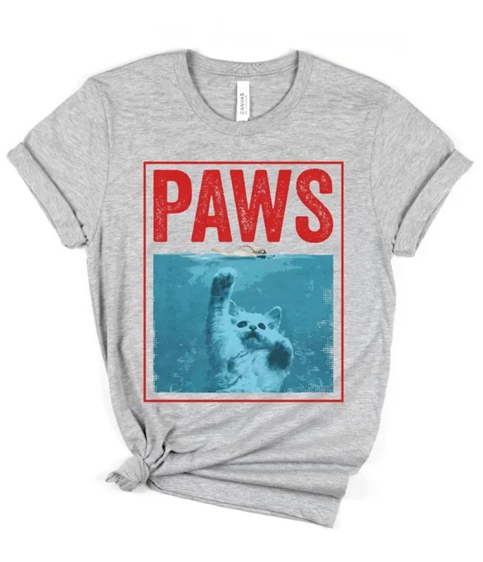 Cat Paws Movie Poster Unisex Graphic Tee sold by Unique Vintage